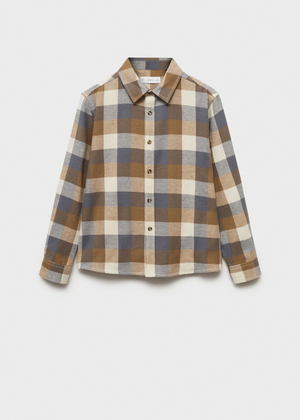 Camisa algodon cuadros Ninos MANGO Espana Peninsula y Baleares