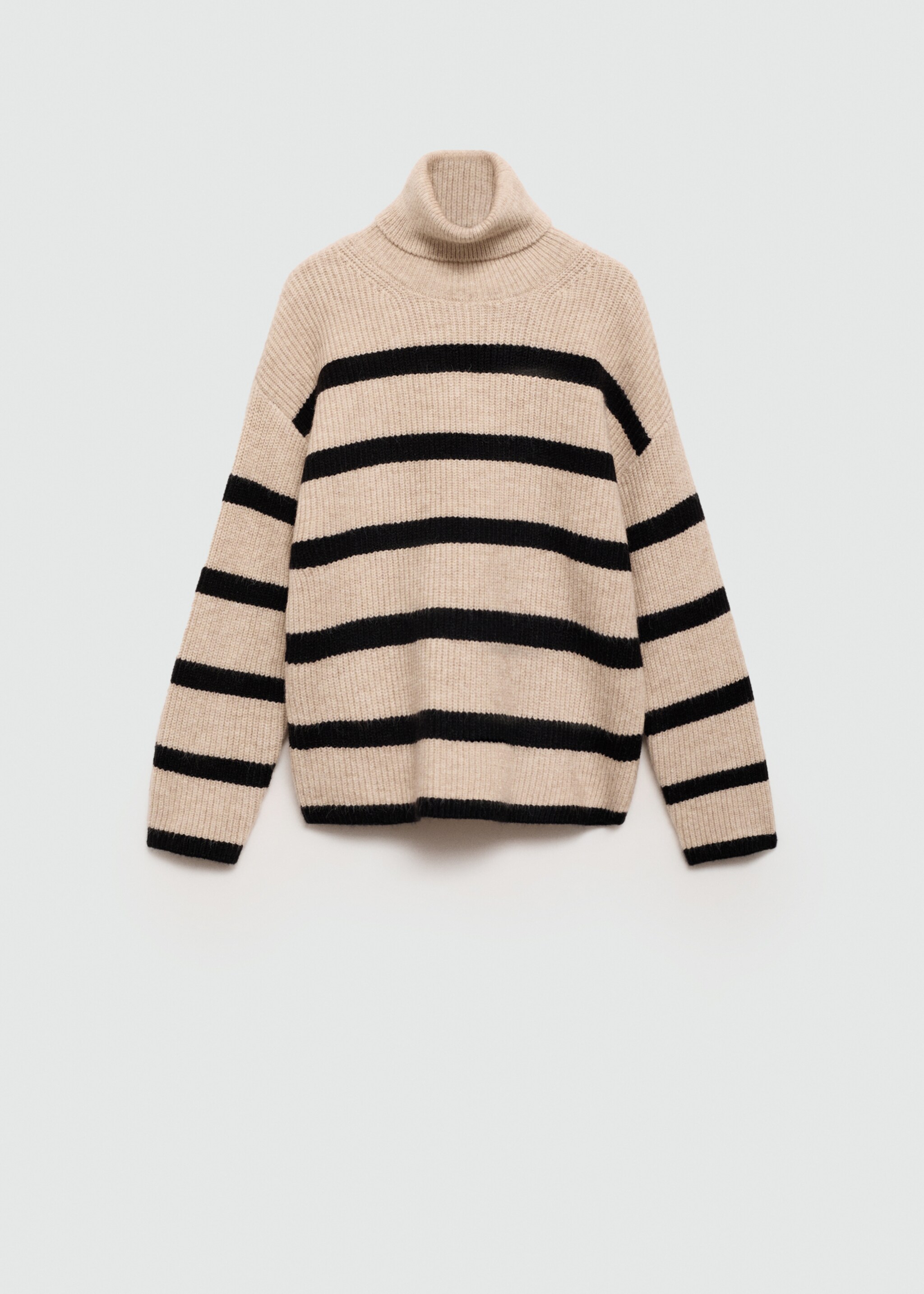 Stand-collar striped sweater - Article without model