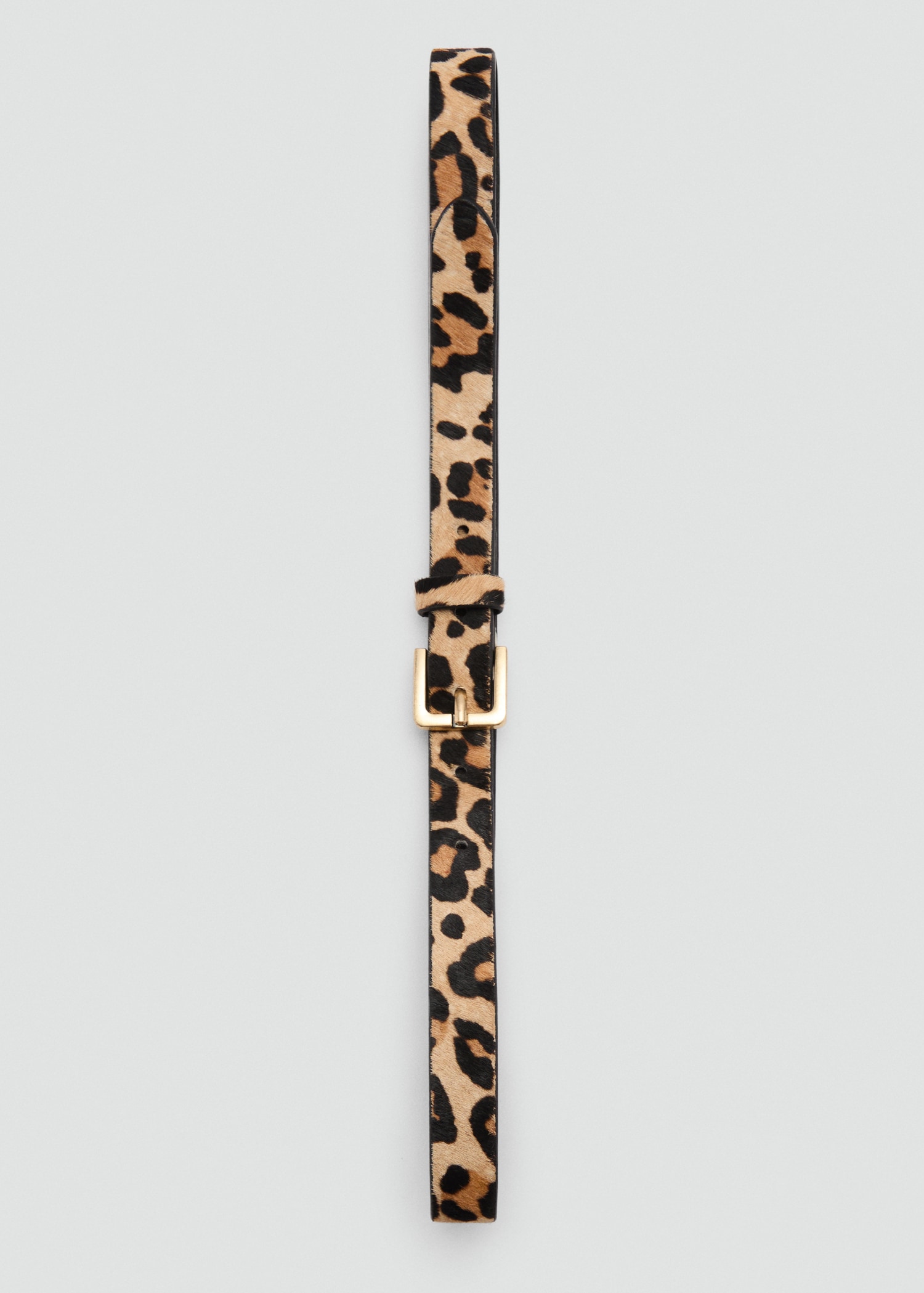 Slim leopard-print leather belt - Details of the article 2