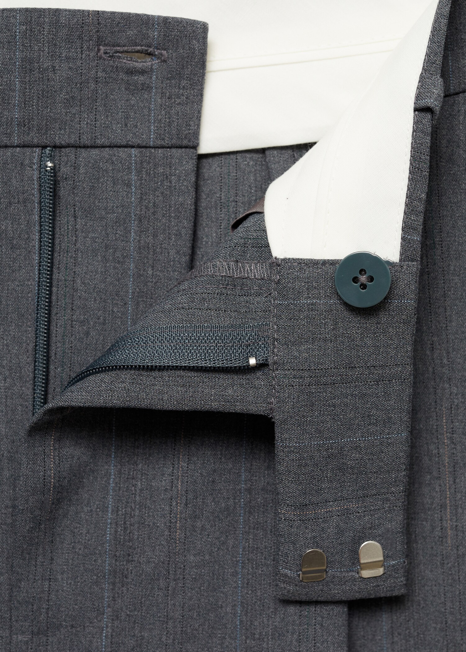 Pinstripe suit trousers - Details of the article 0