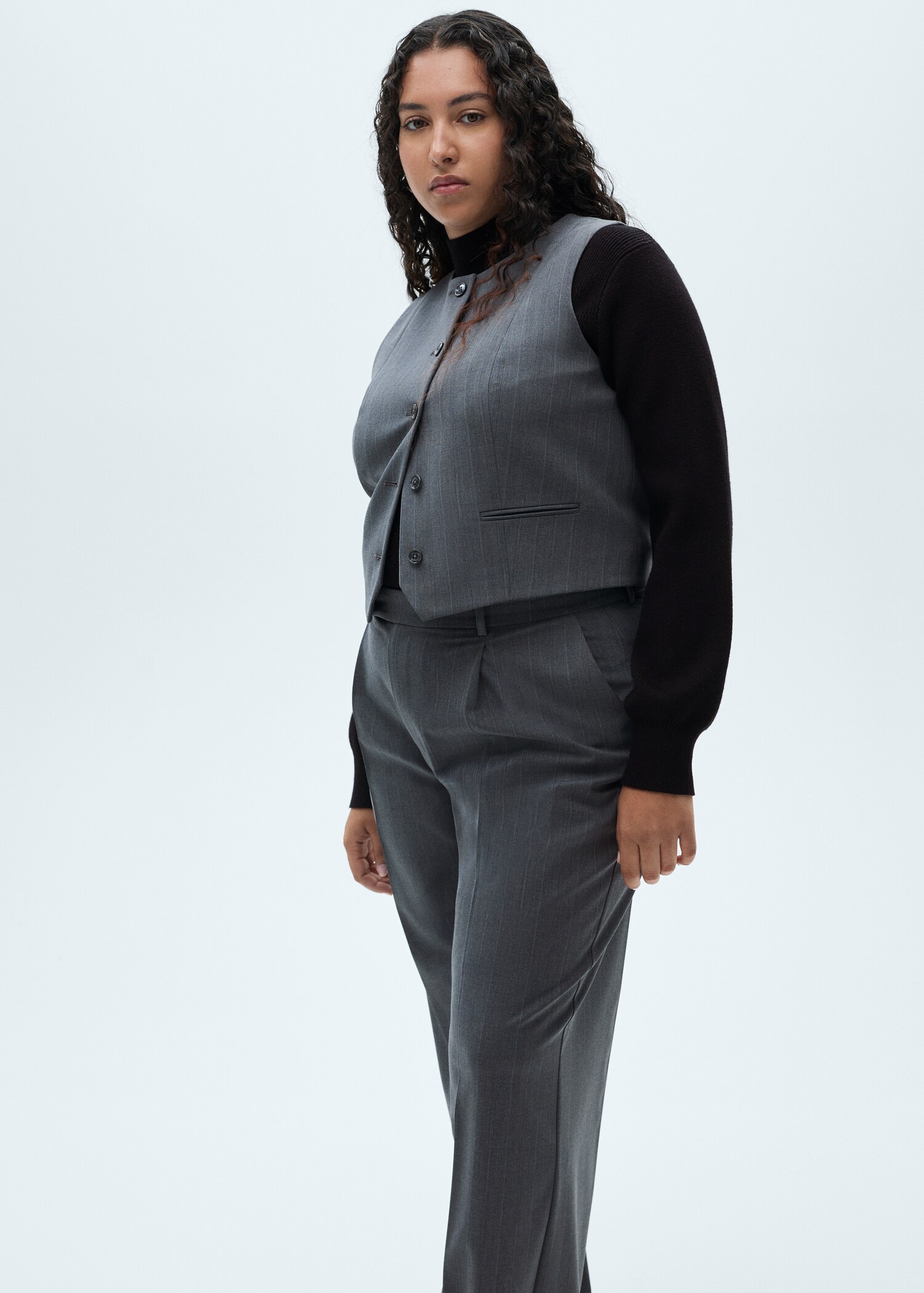 Pinstripe suit trousers - Details of the article 5