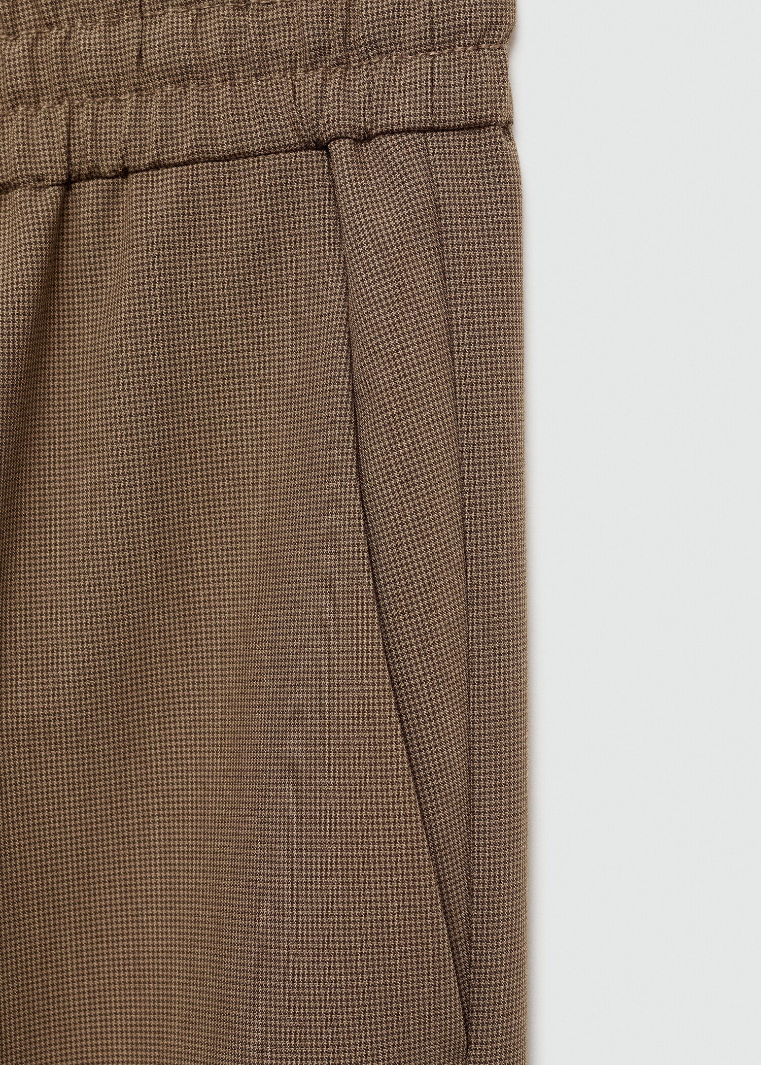 Straight-fit trousers with elastic waist - Details of the article 0