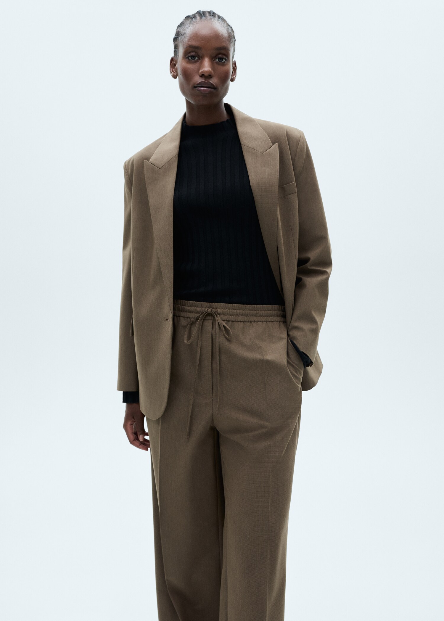 Straight-fit trousers with elastic waist - Details of the article 5
