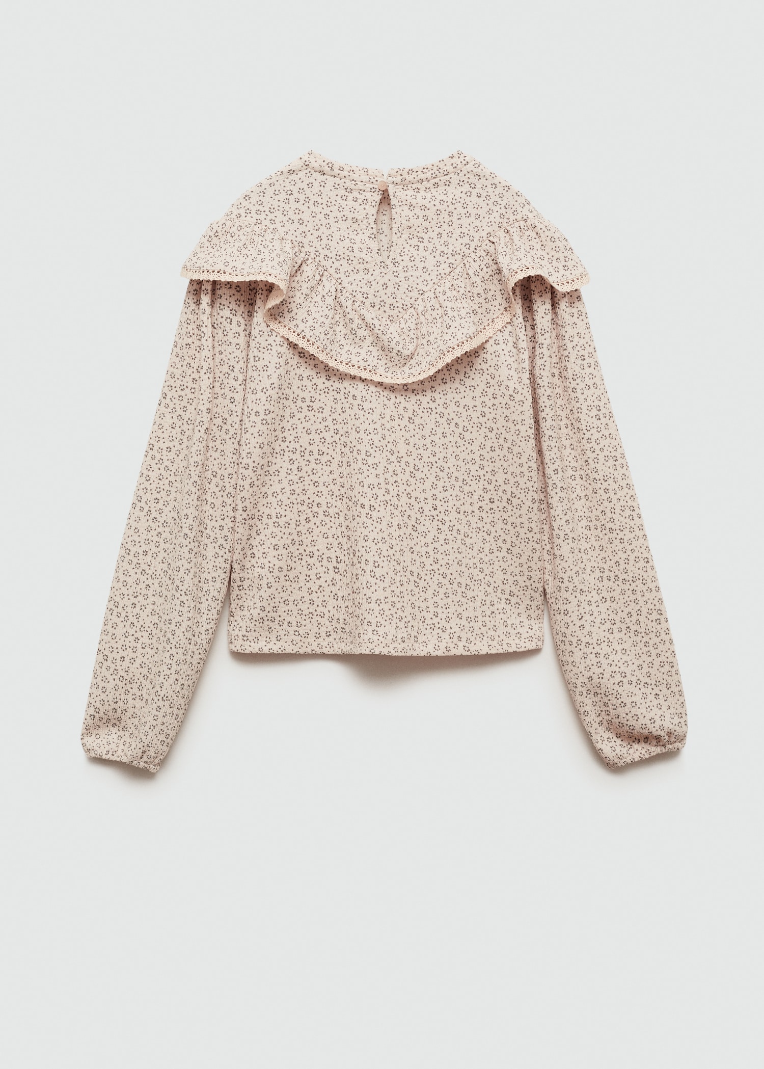 Blouse à fleurs volantée - Verso de l’article
