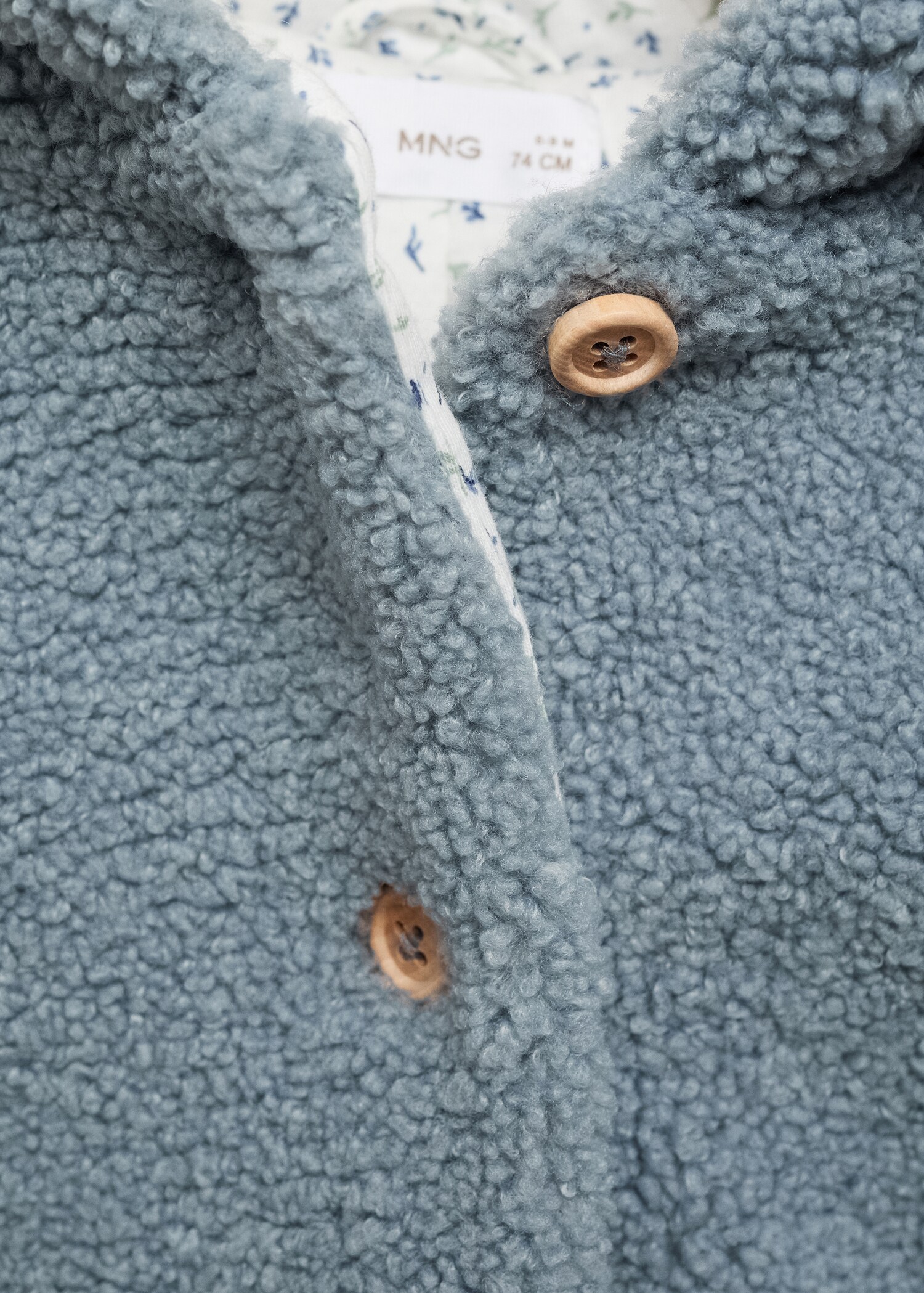 Shearling-effect hooded coat - Details of the article 8