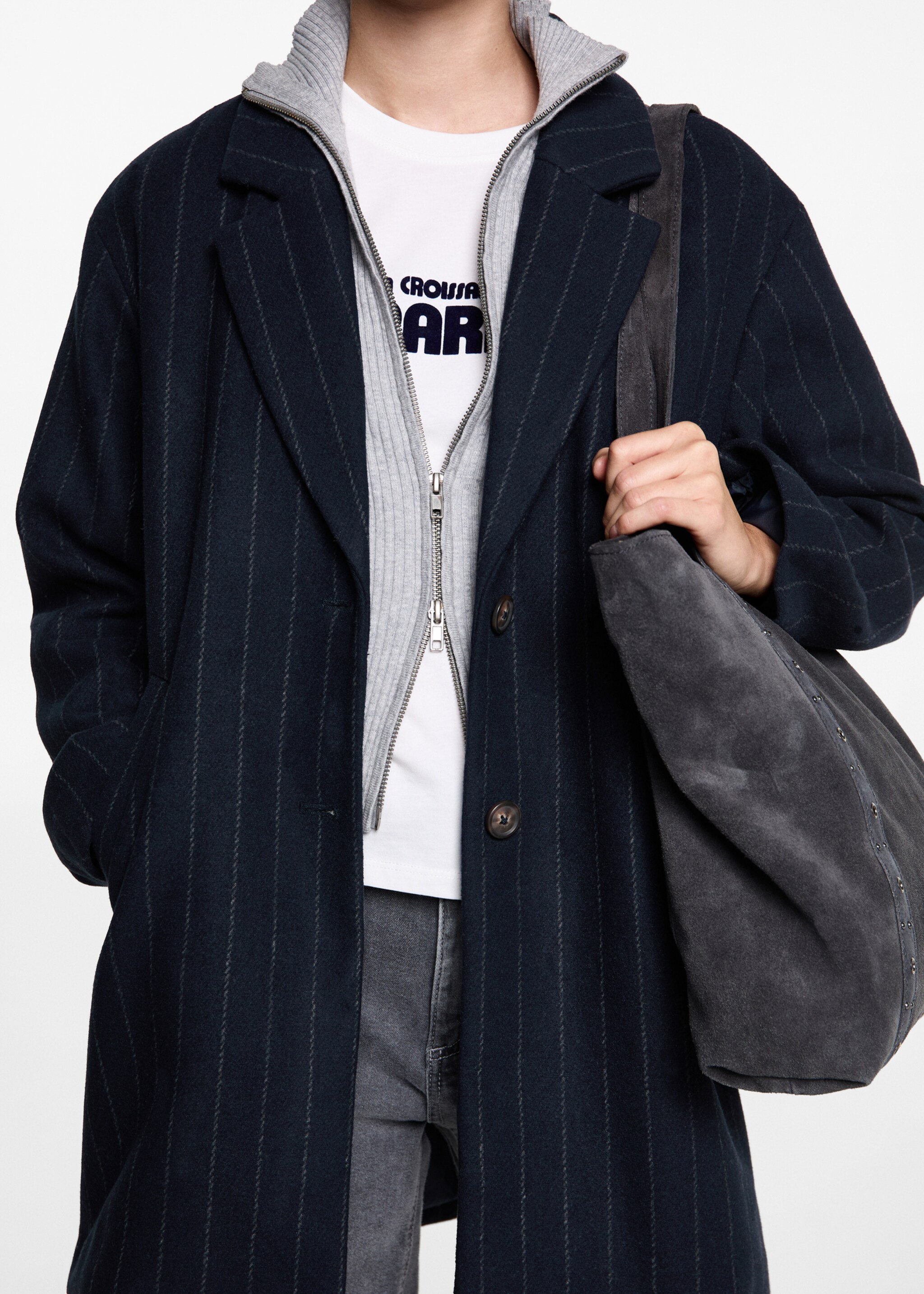 Striped wool coat - Details of the article 6