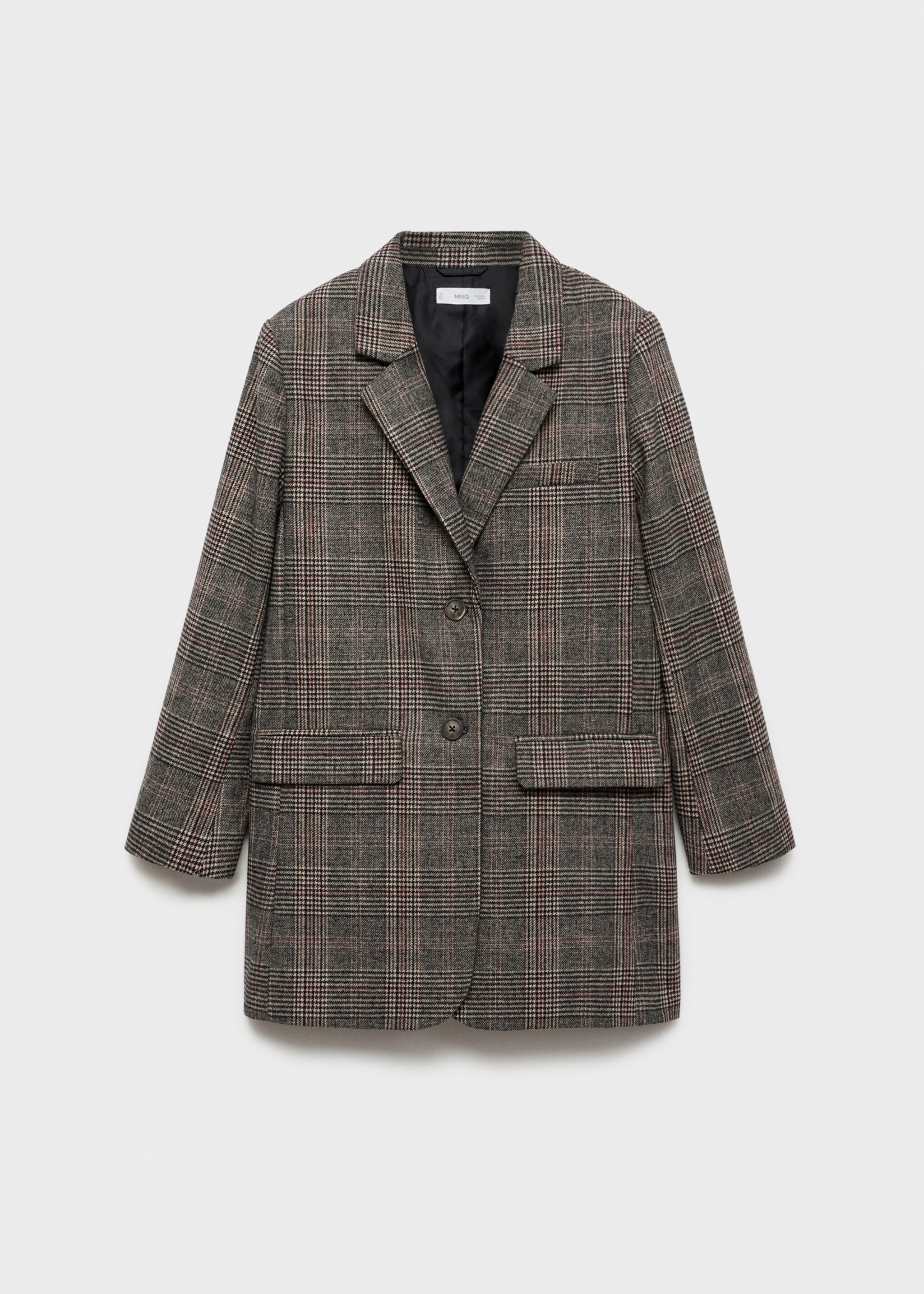 Checked wool-blend coat - Article without model