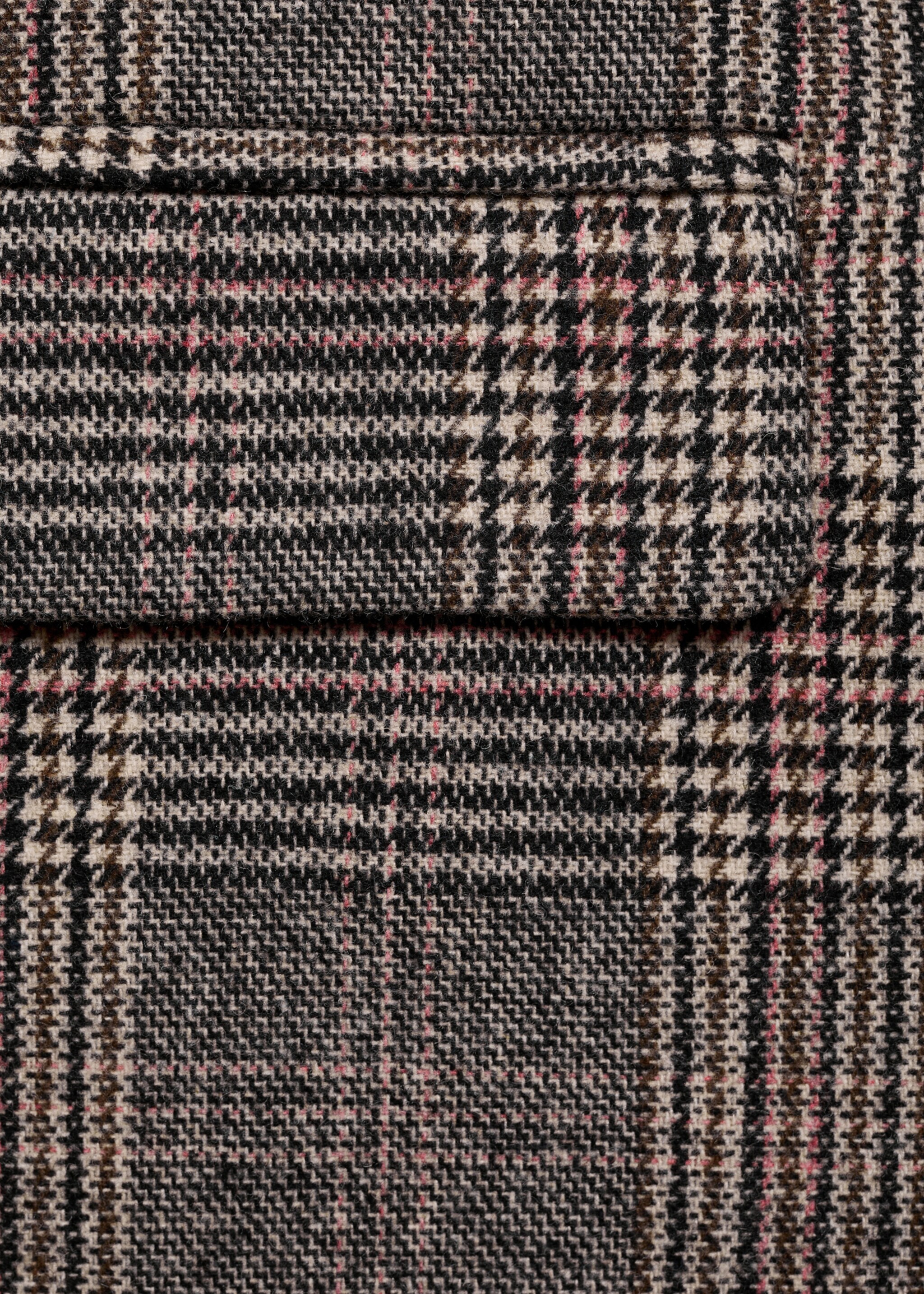 Checked wool-blend coat - Details of the article 0