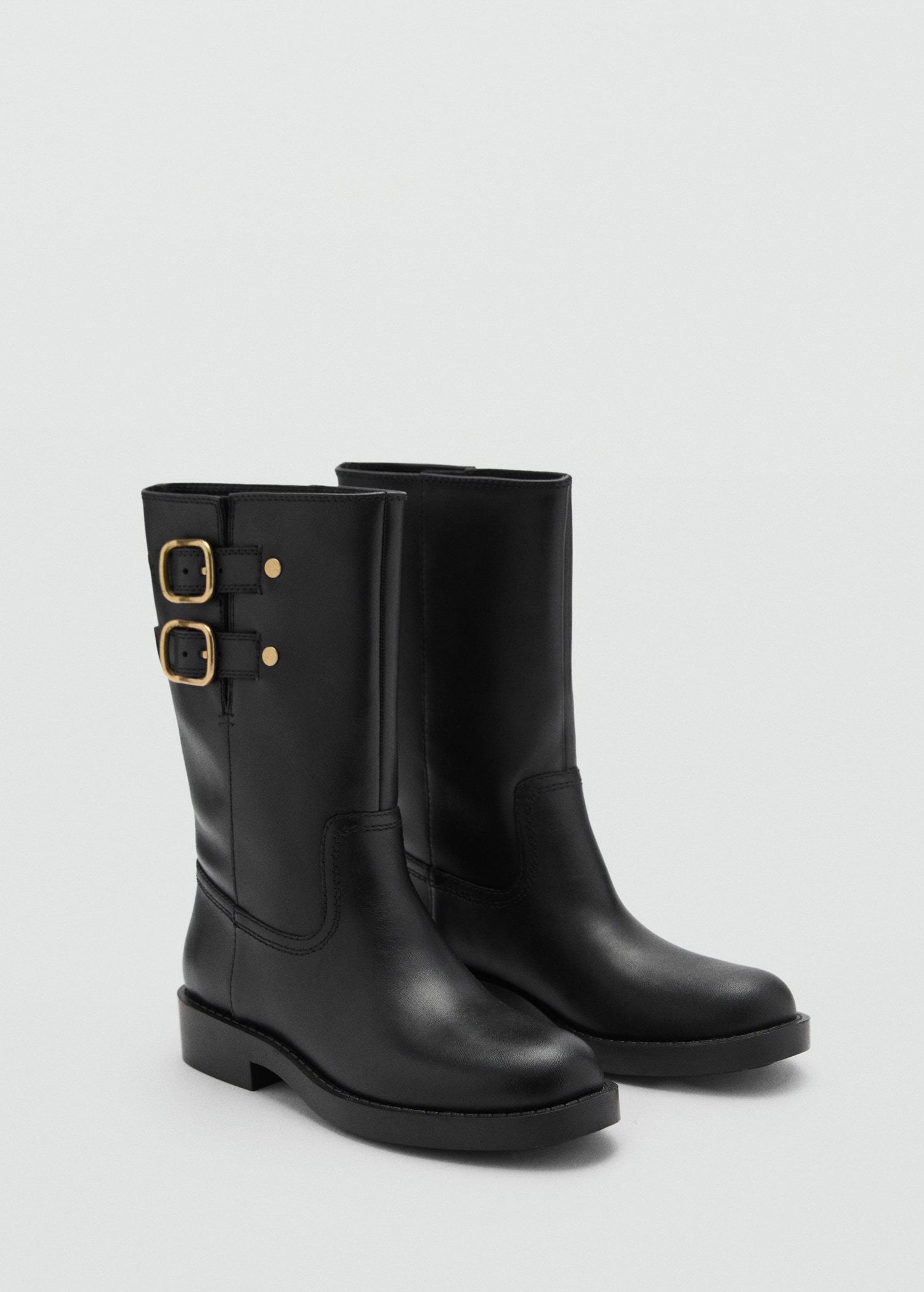 Buckle leather ankle boots Women MANGO Singapore