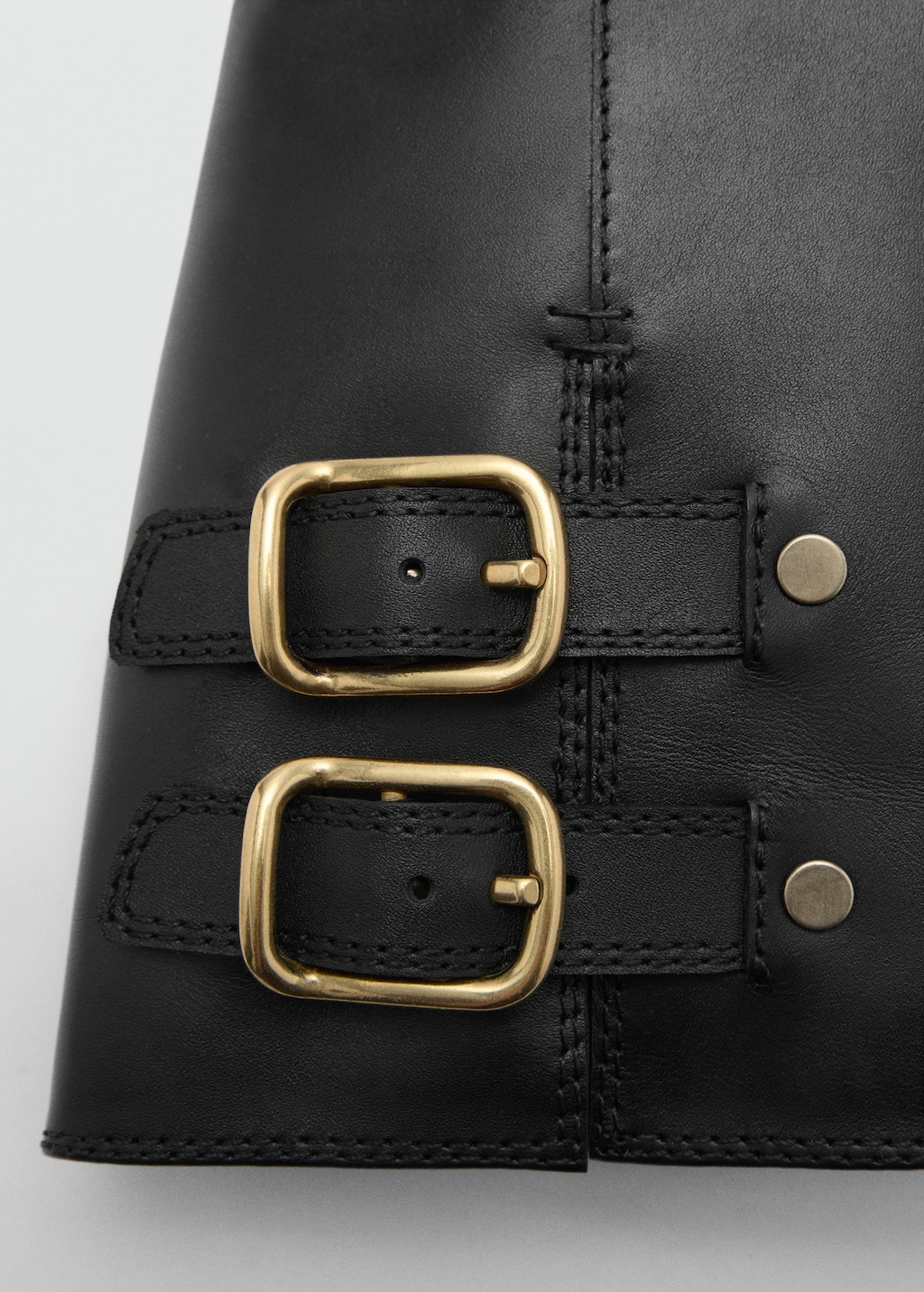 Mango Buckle leather ankle boots