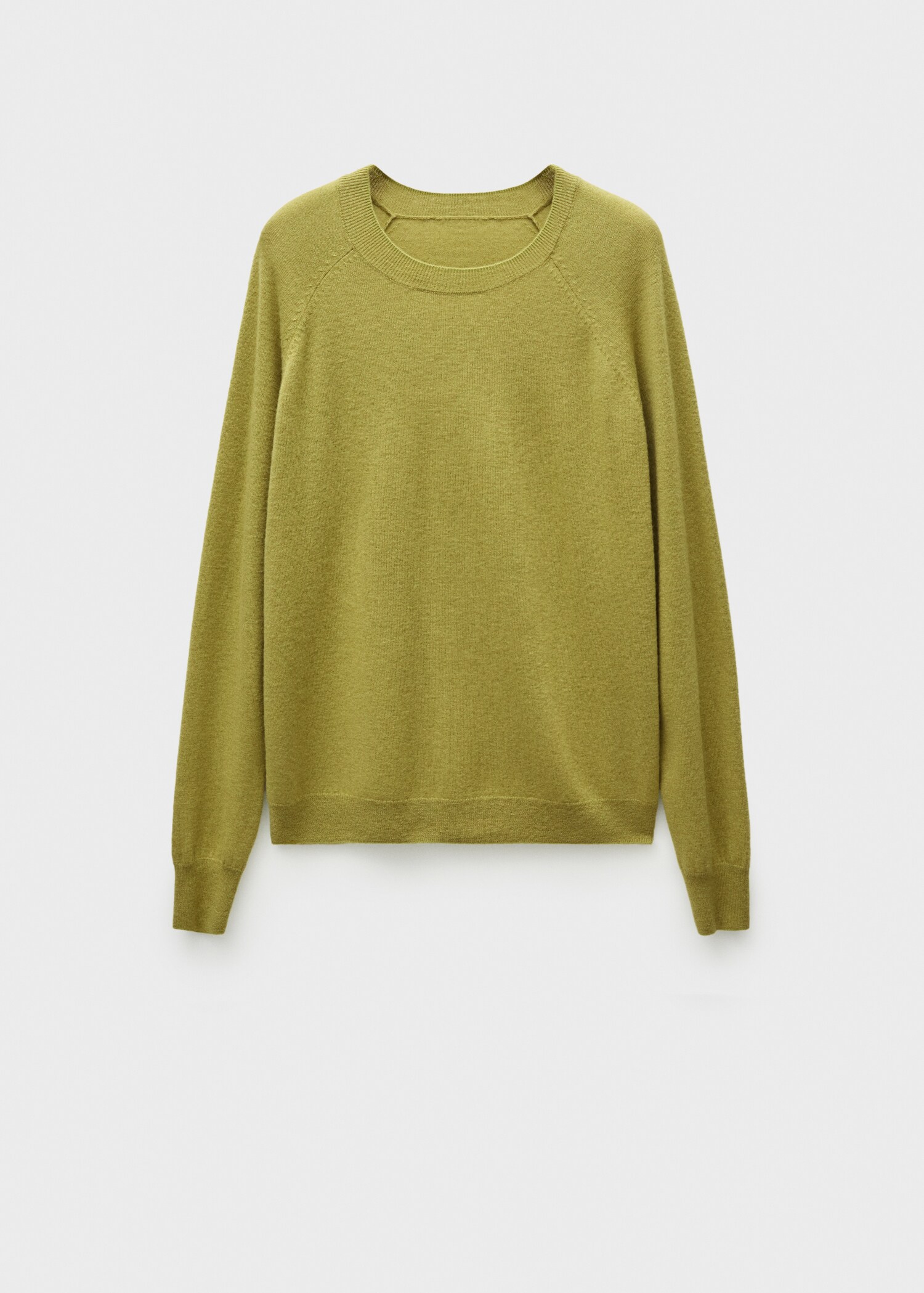 Rounded neck wool sweater - Article without model