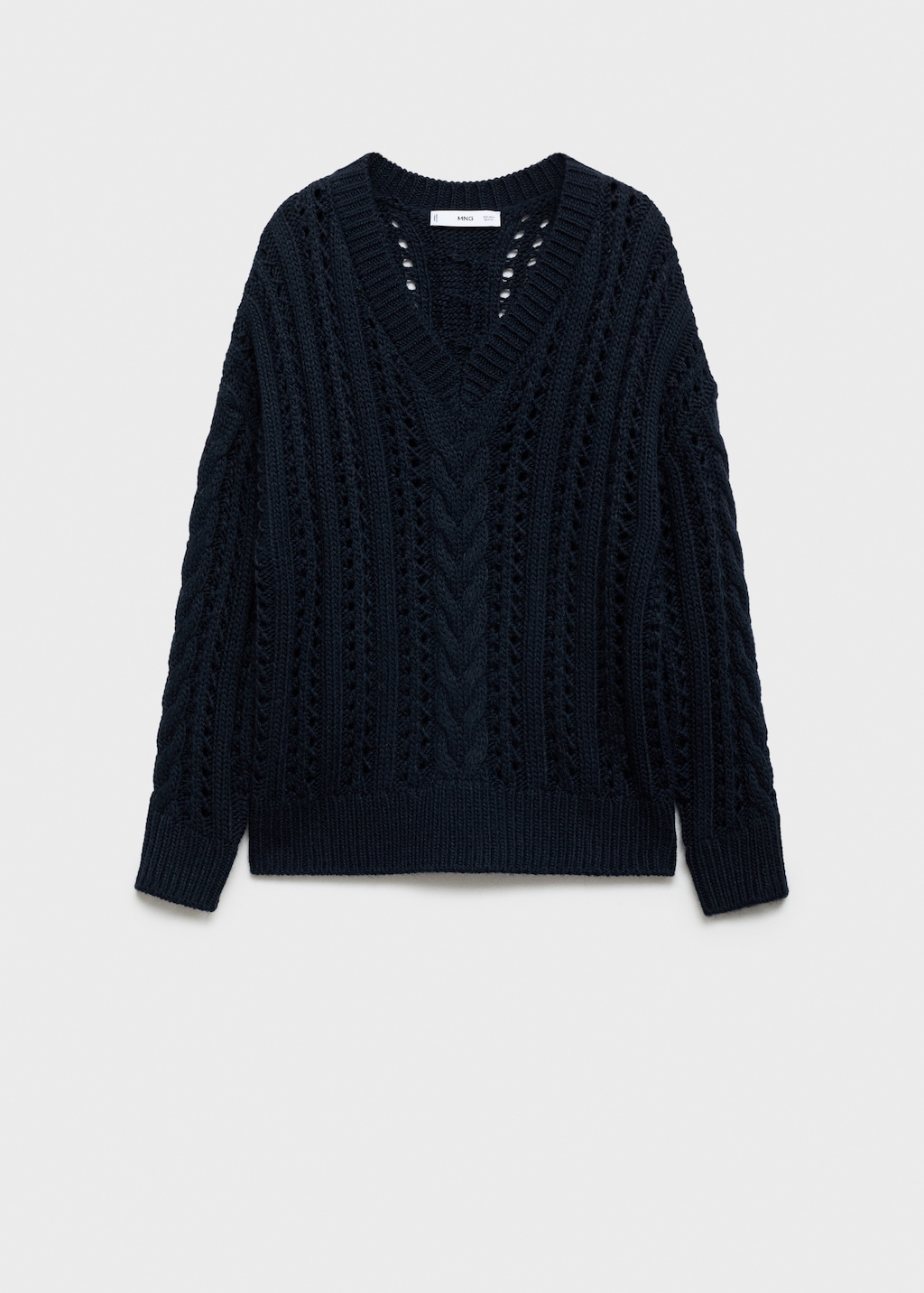 Mango knitted braided sweater best sale