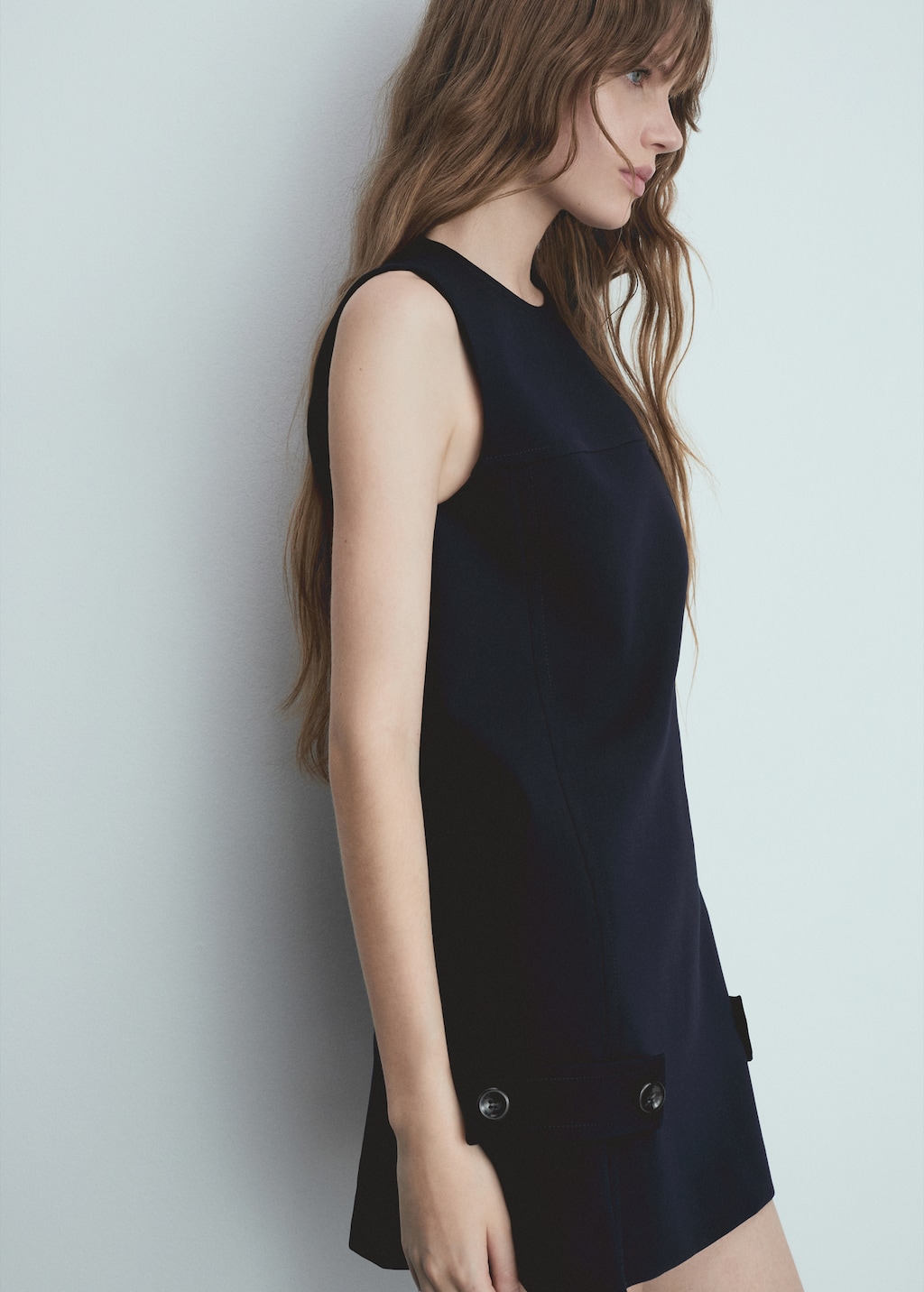 Short dress with decorative buttons Women MANGO Denmark