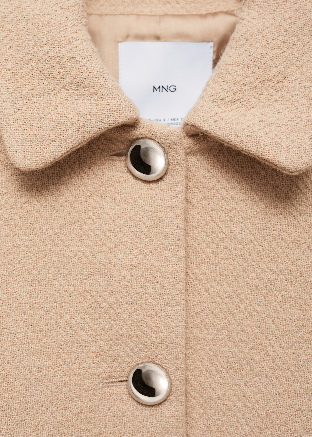 Buttoned cropped jacket - Women | MANGO Japan