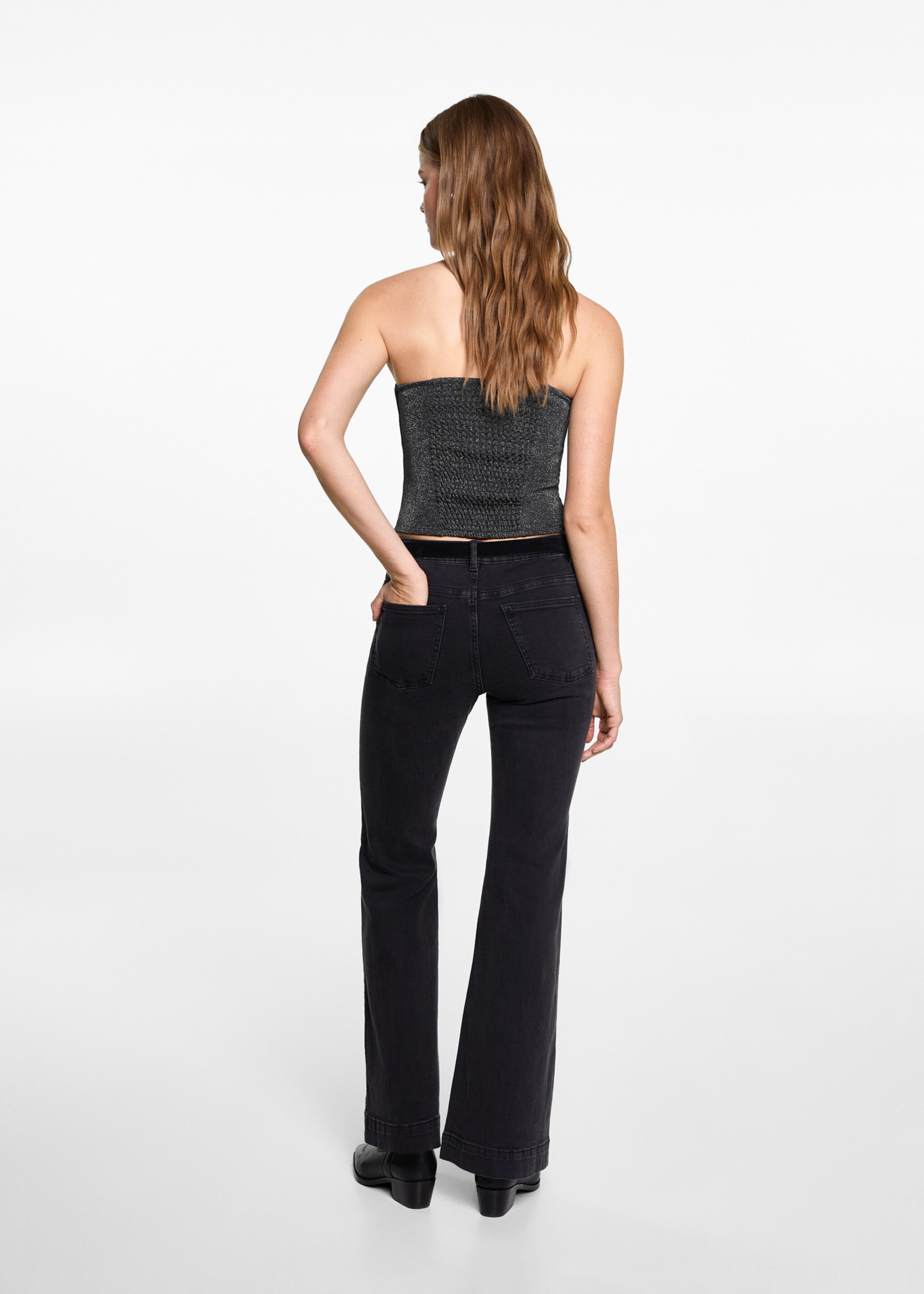 Crop top Lurex - Verso de l’article, Noir. Ref: 77016765-00.
