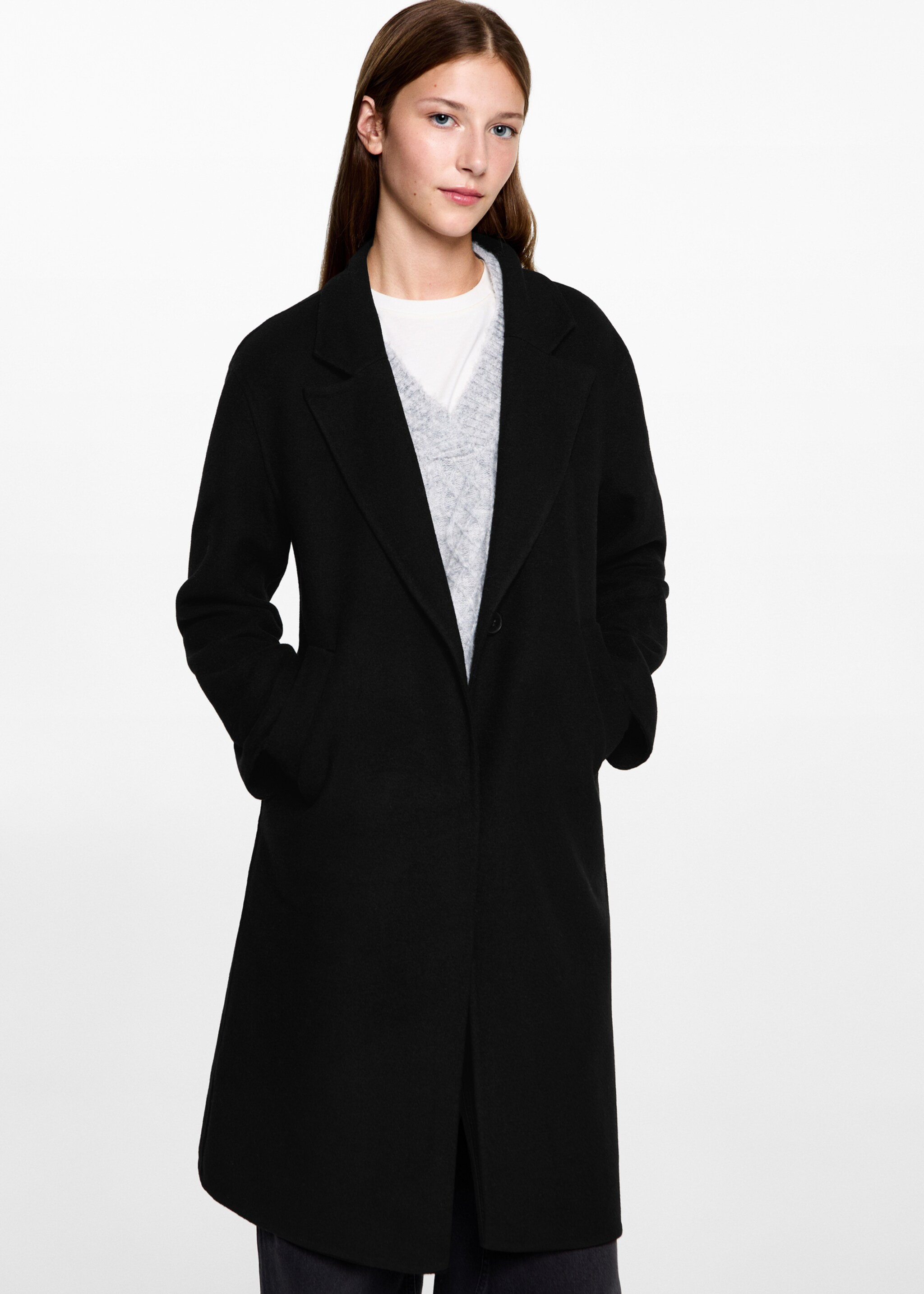 Long cloth coat - Medium plane