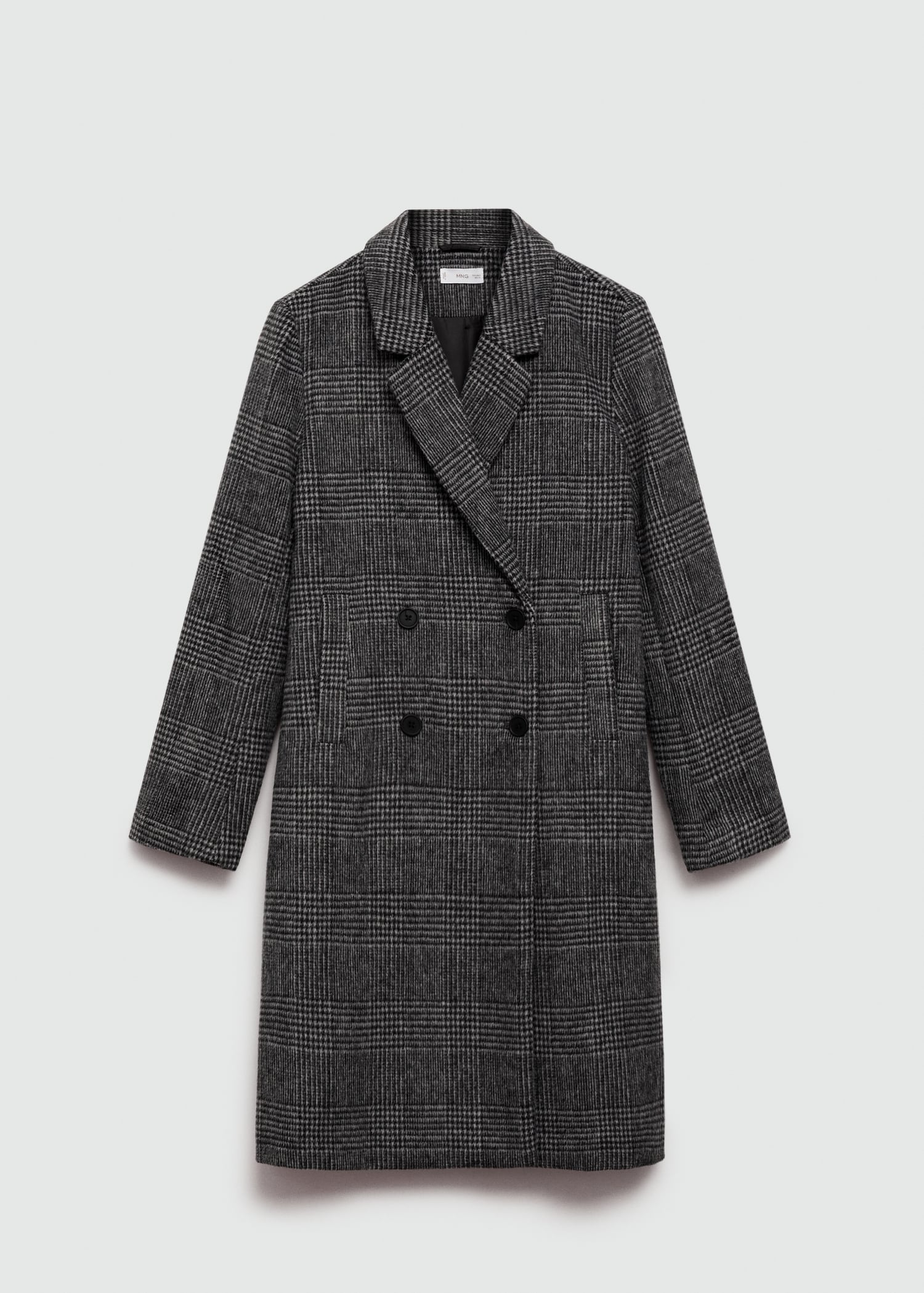 Checked wool-blend coat - Article without model