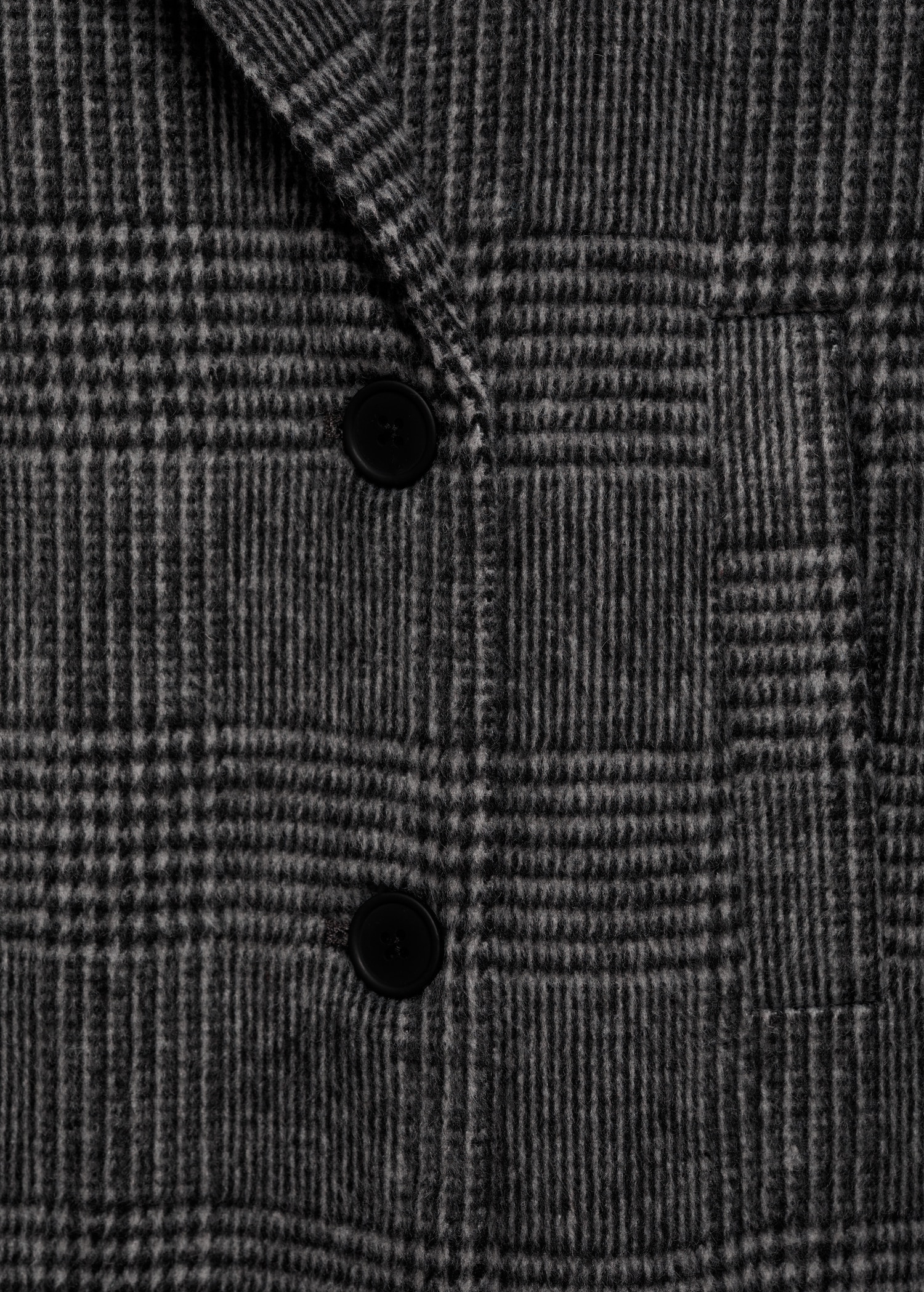 Checked wool-blend coat - Details of the article 0