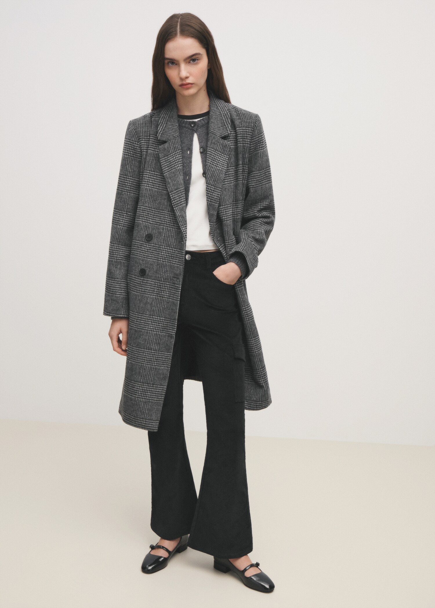 Checked wool-blend overcoat - Details of the article 6
