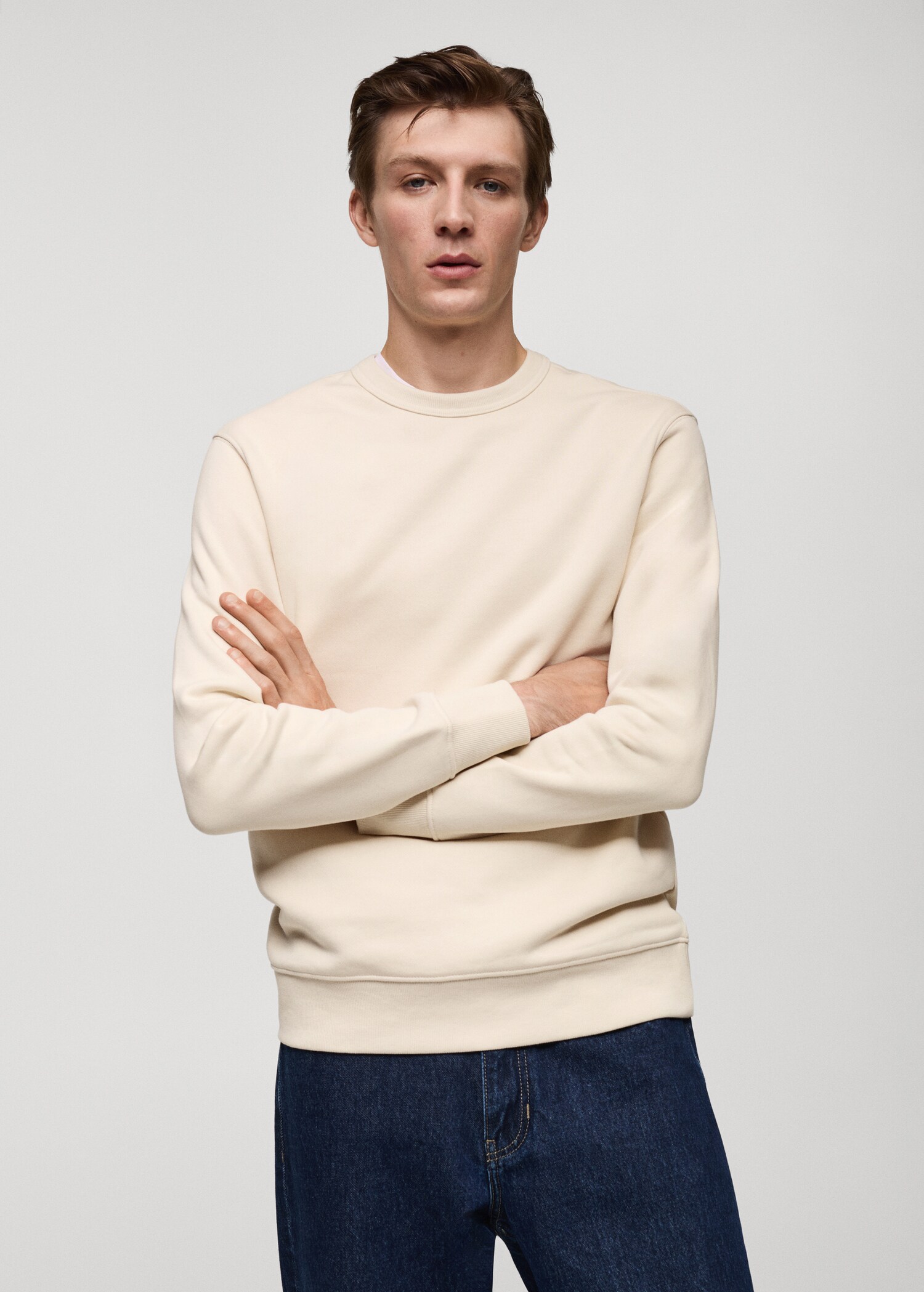 Pluche katoenen sweatshirt - Middenvlak