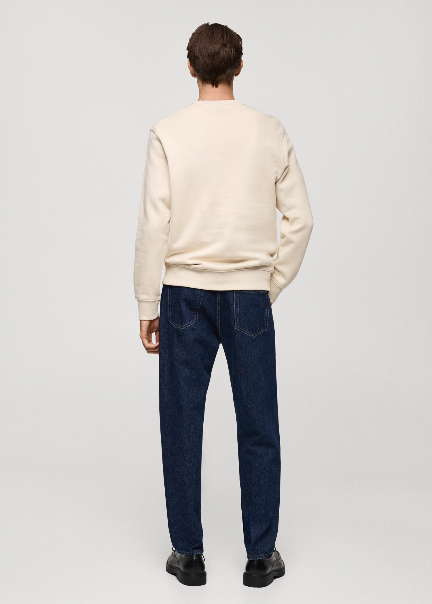 Pluche katoenen sweatshirt - Achterkant van het artikel