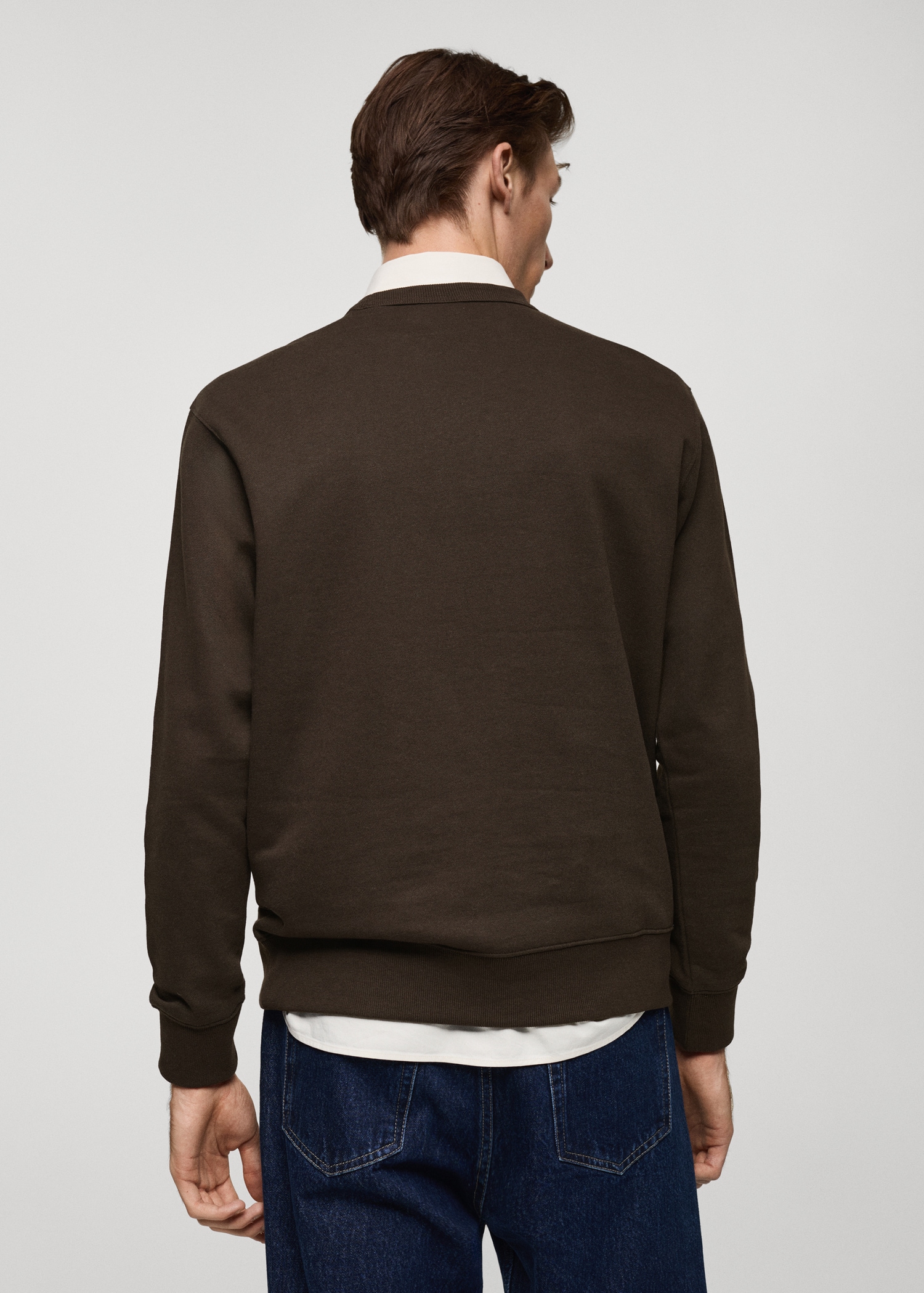 Pluche katoenen sweatshirt - Achterkant van het artikel