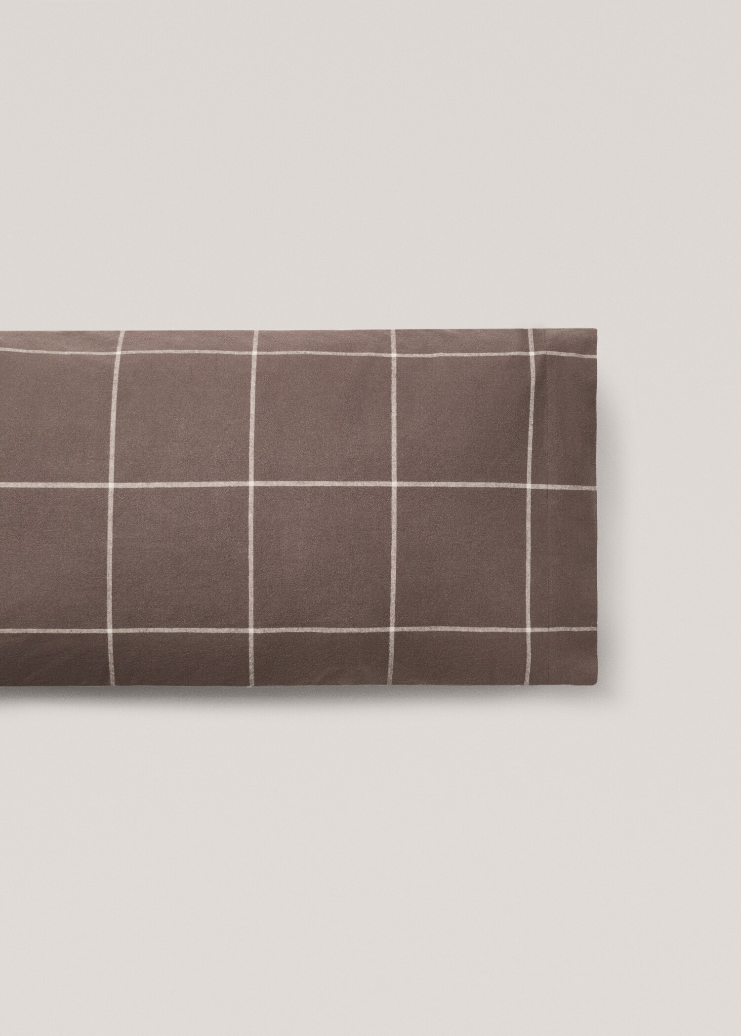 Cotton flannel checkered pillowcase 45x110cm - Article without model