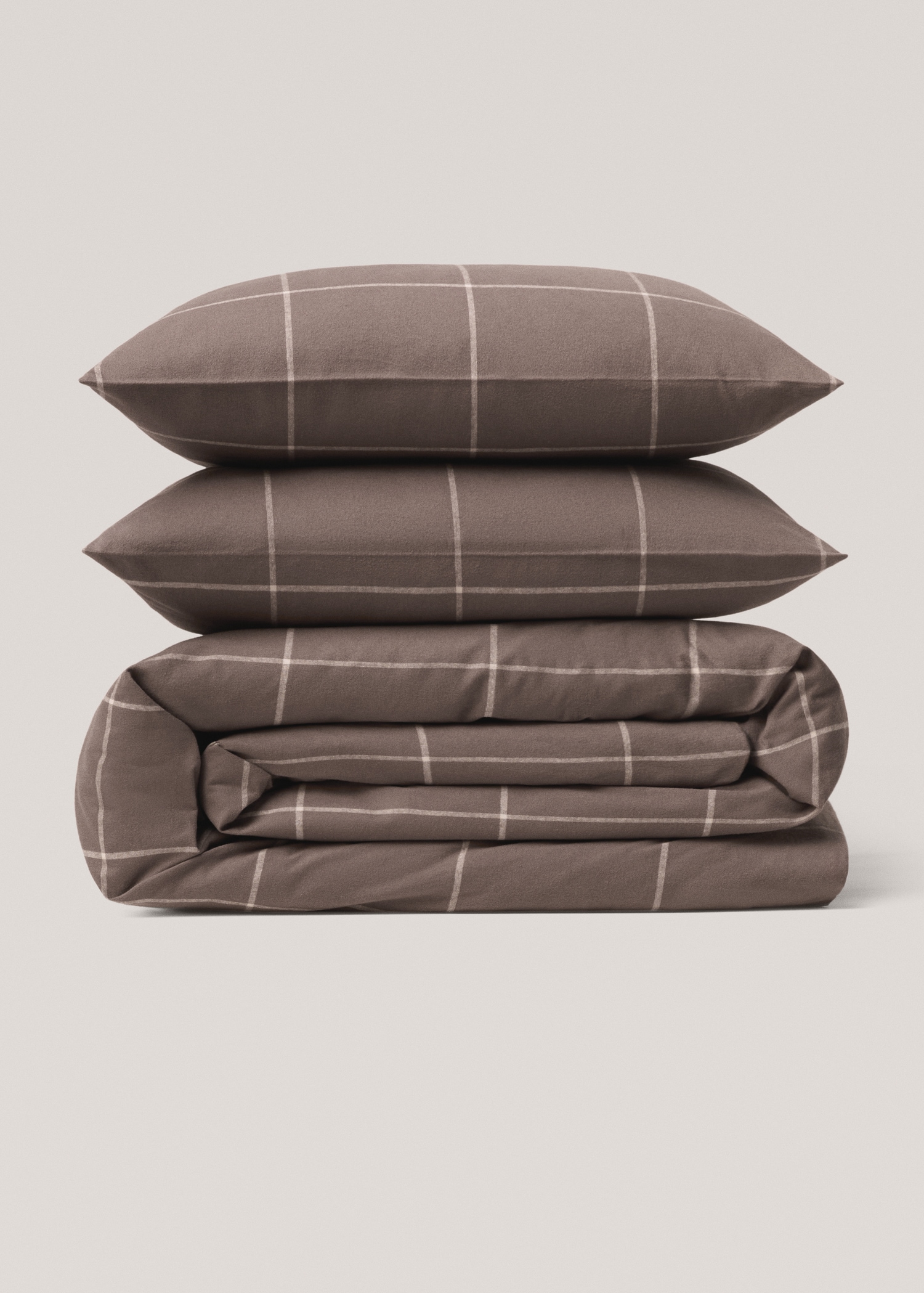 Duvet cover cotton flannel checkered cotton bed 135cm - Article without model