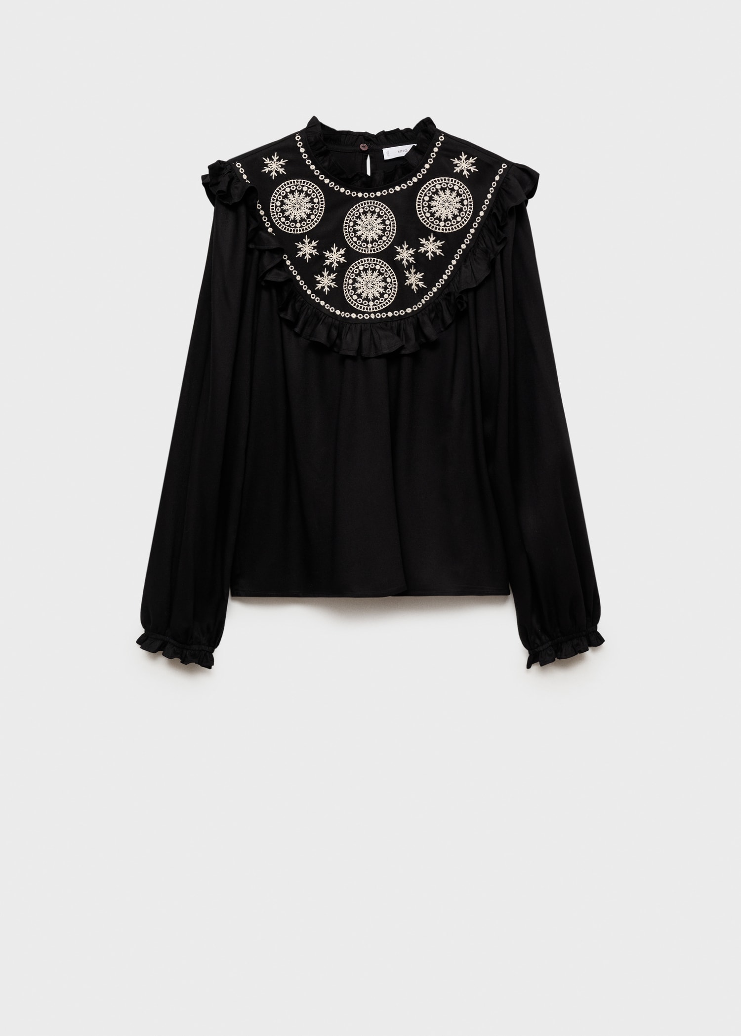 Blouse fluide détails brodés - Article sans modèle