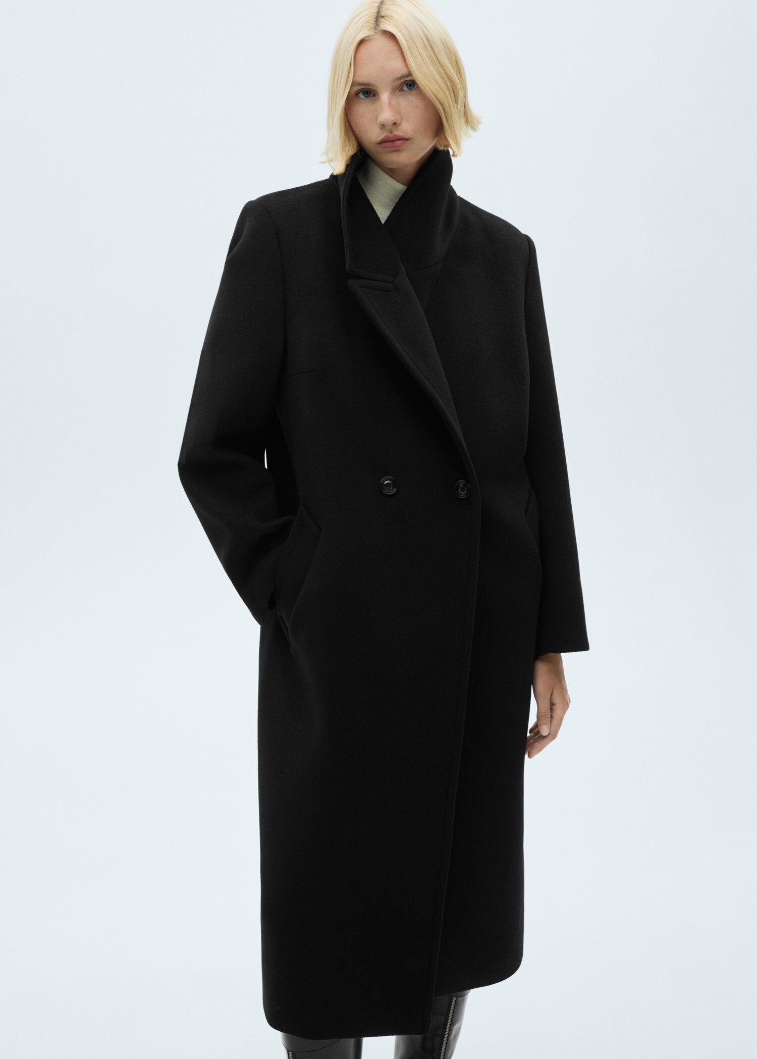 Lapels wool coat - Women | MANGO USA