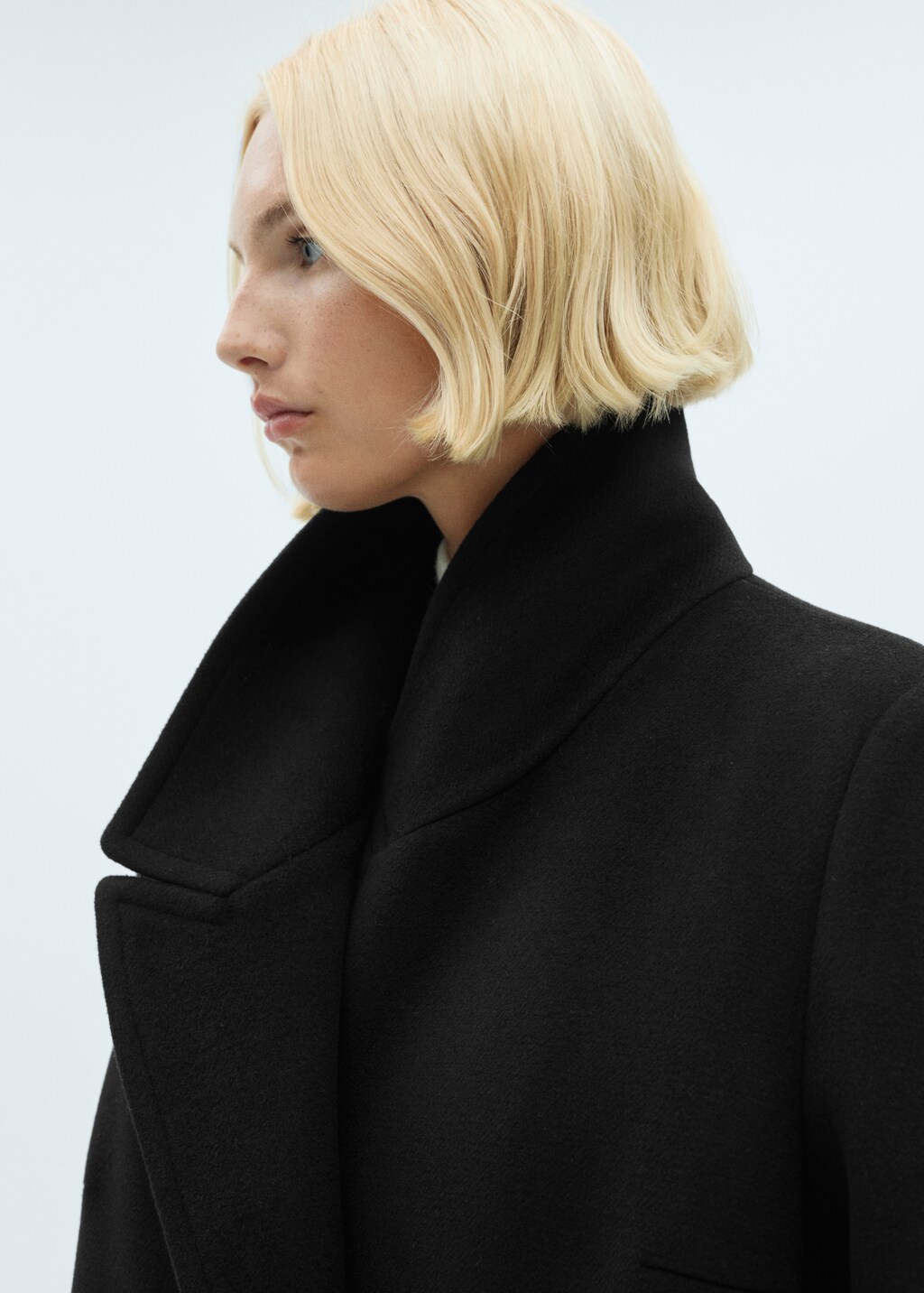Lapels wool coat