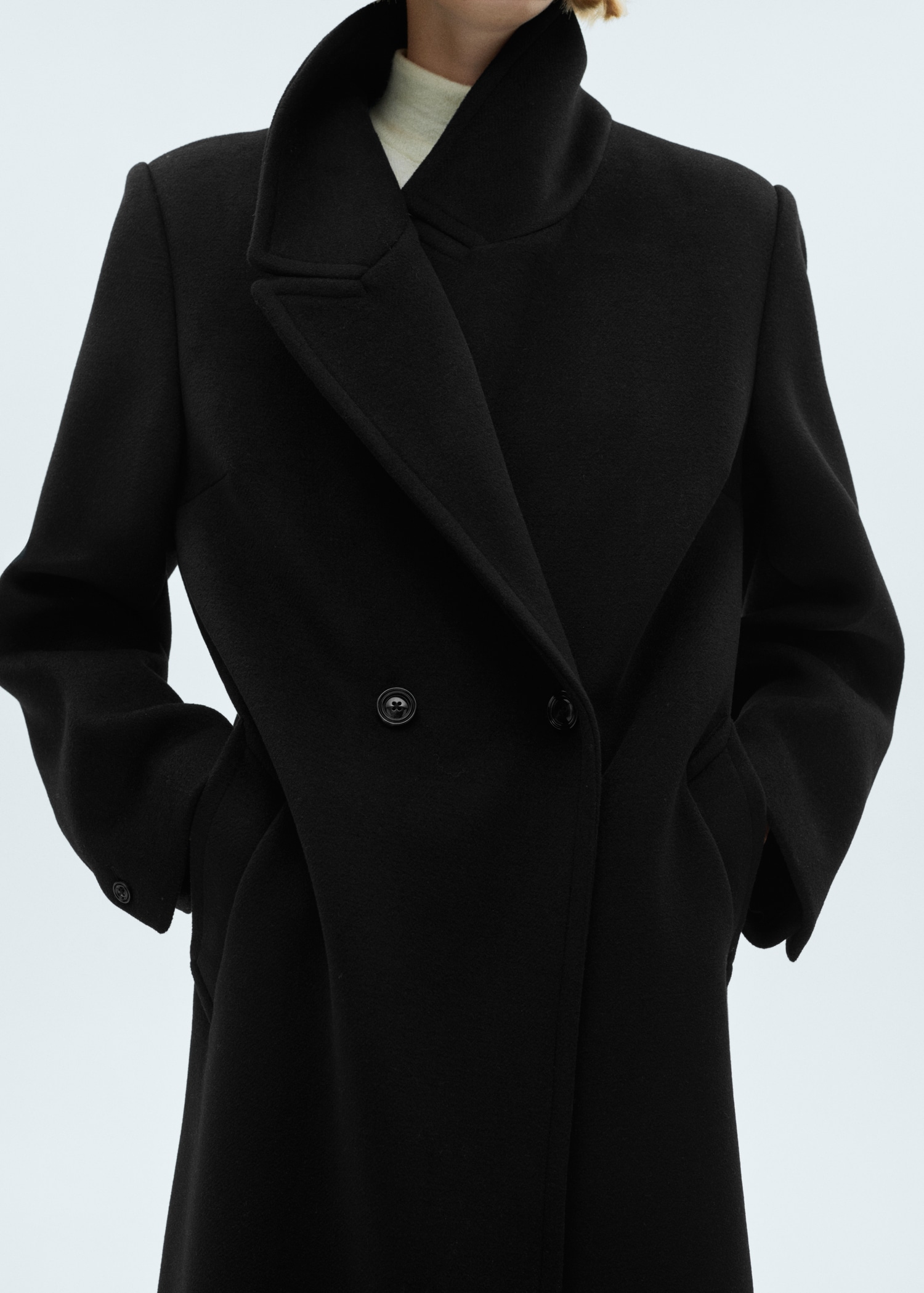 Lapels wool coat - Details of the article 6