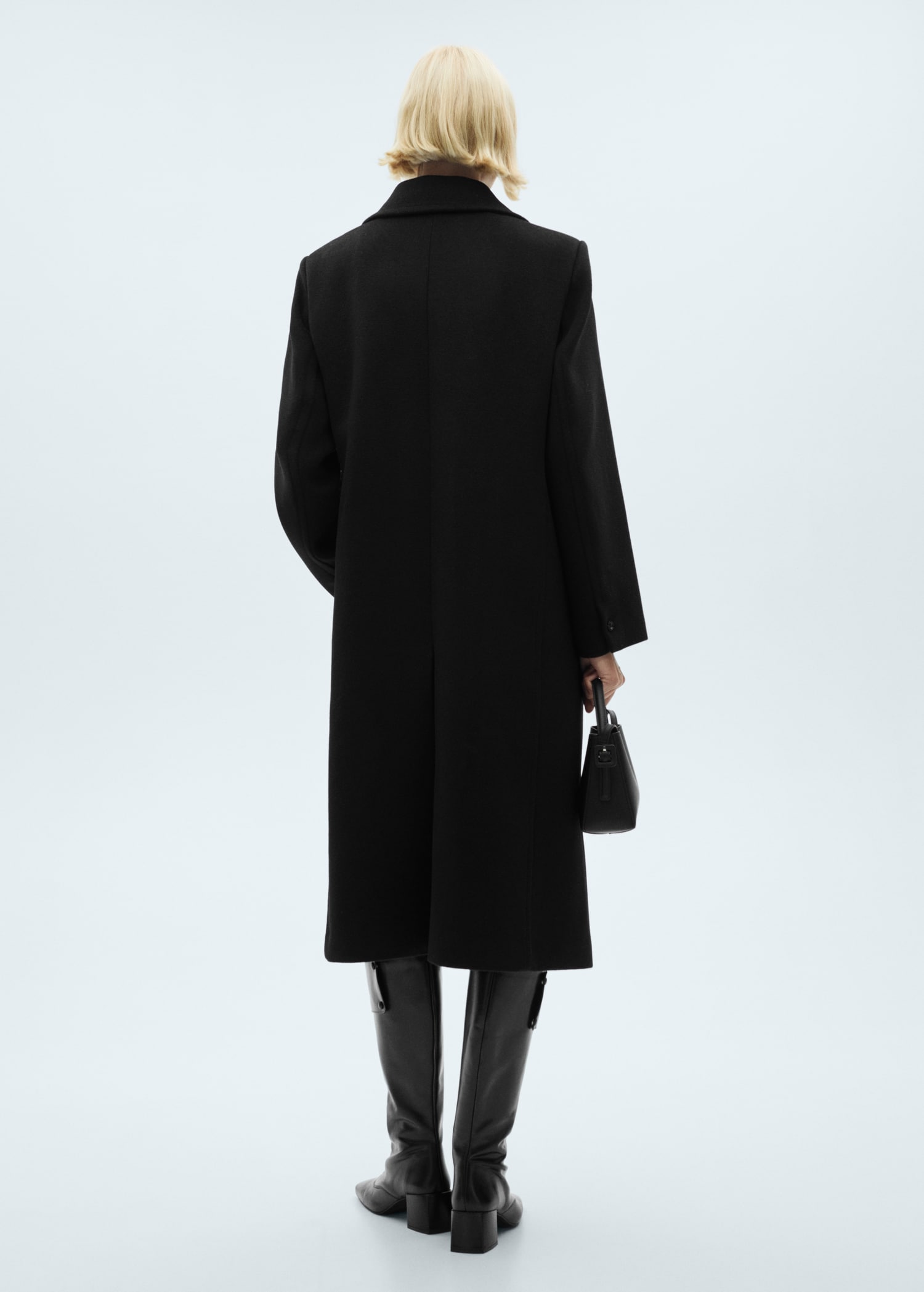 Lapels wool coat - Reverse of the article