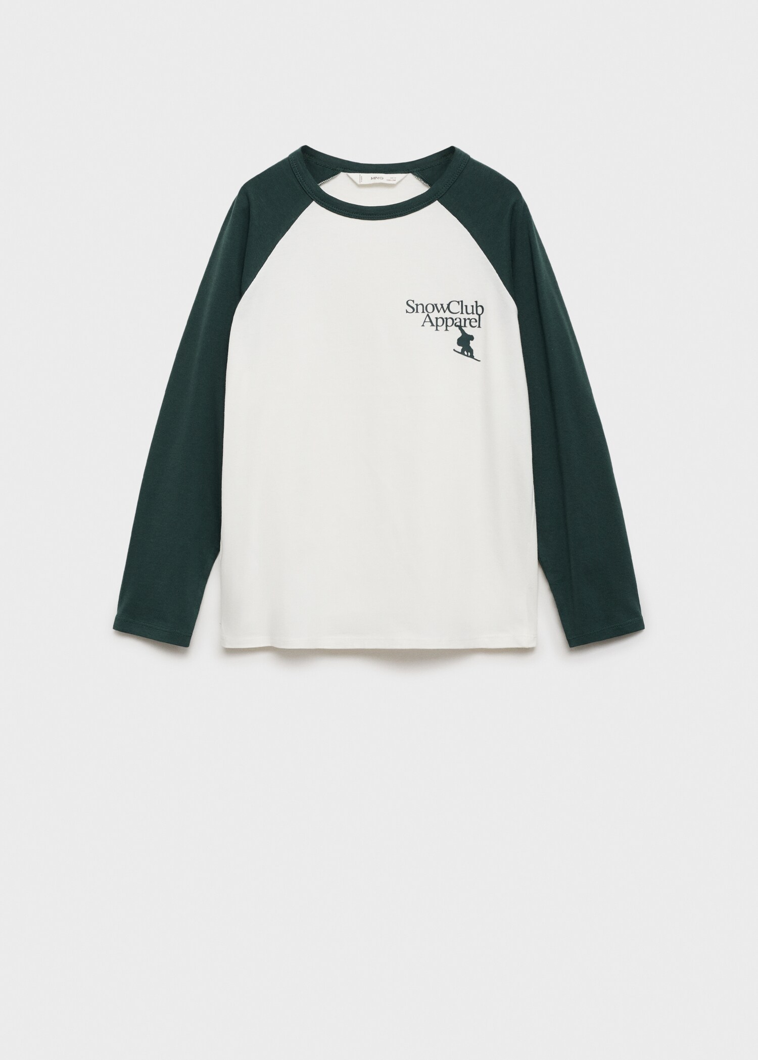 Contrasting cotton-blend T-shirt - Article without model