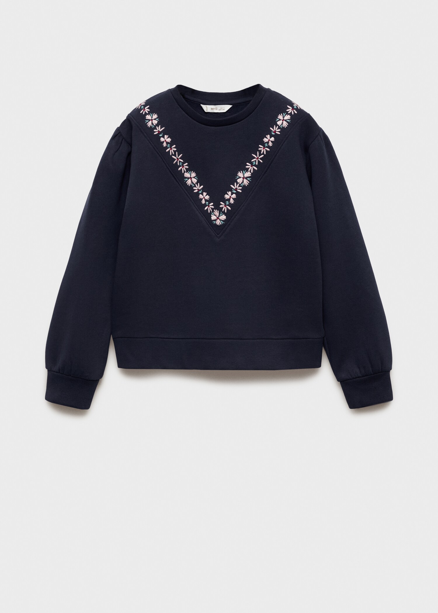 Sweat-shirt broderie florale - Article sans modèle
