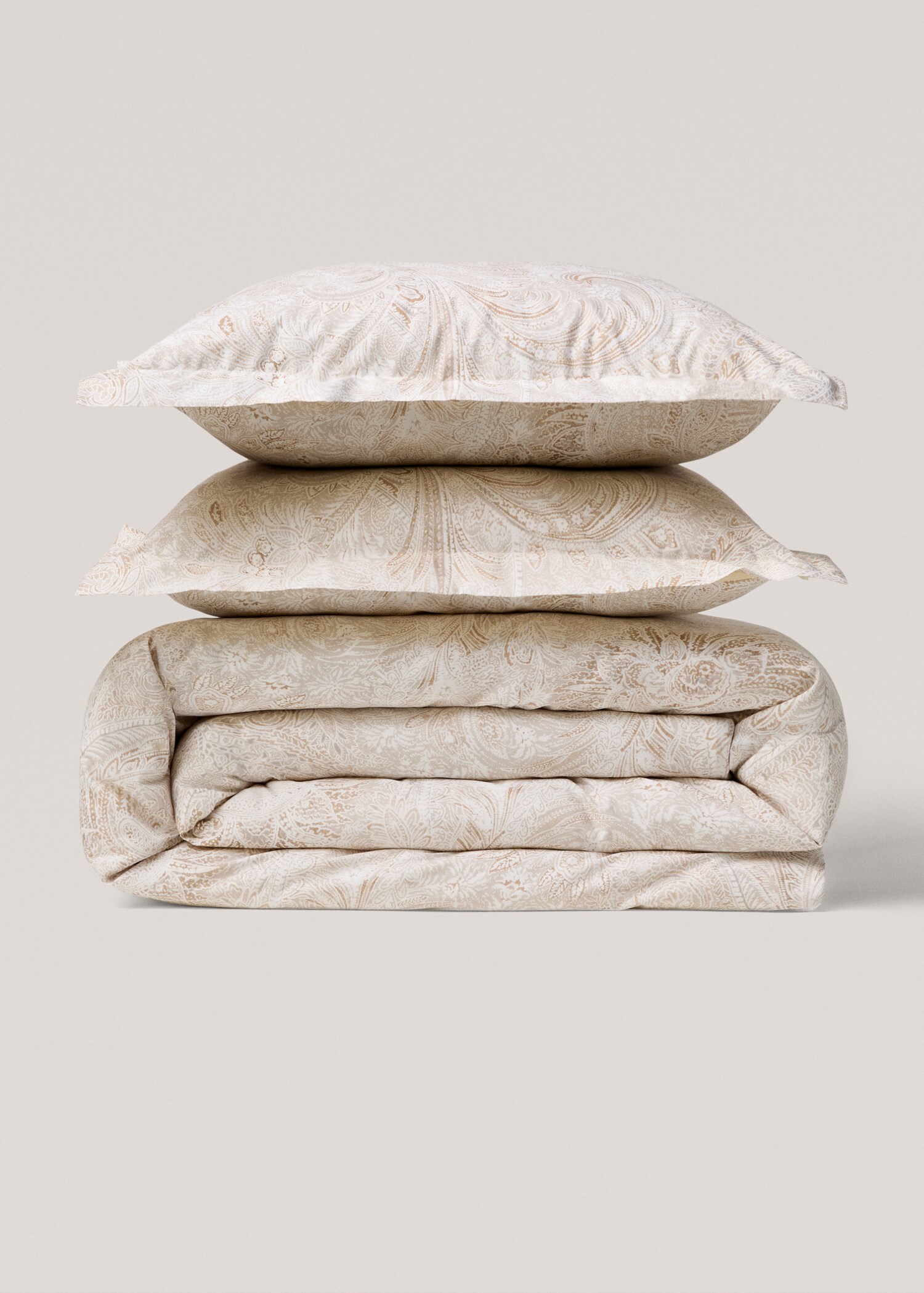 Percale cotton Paisley-print duvet cover for 150cm bed - Article without model