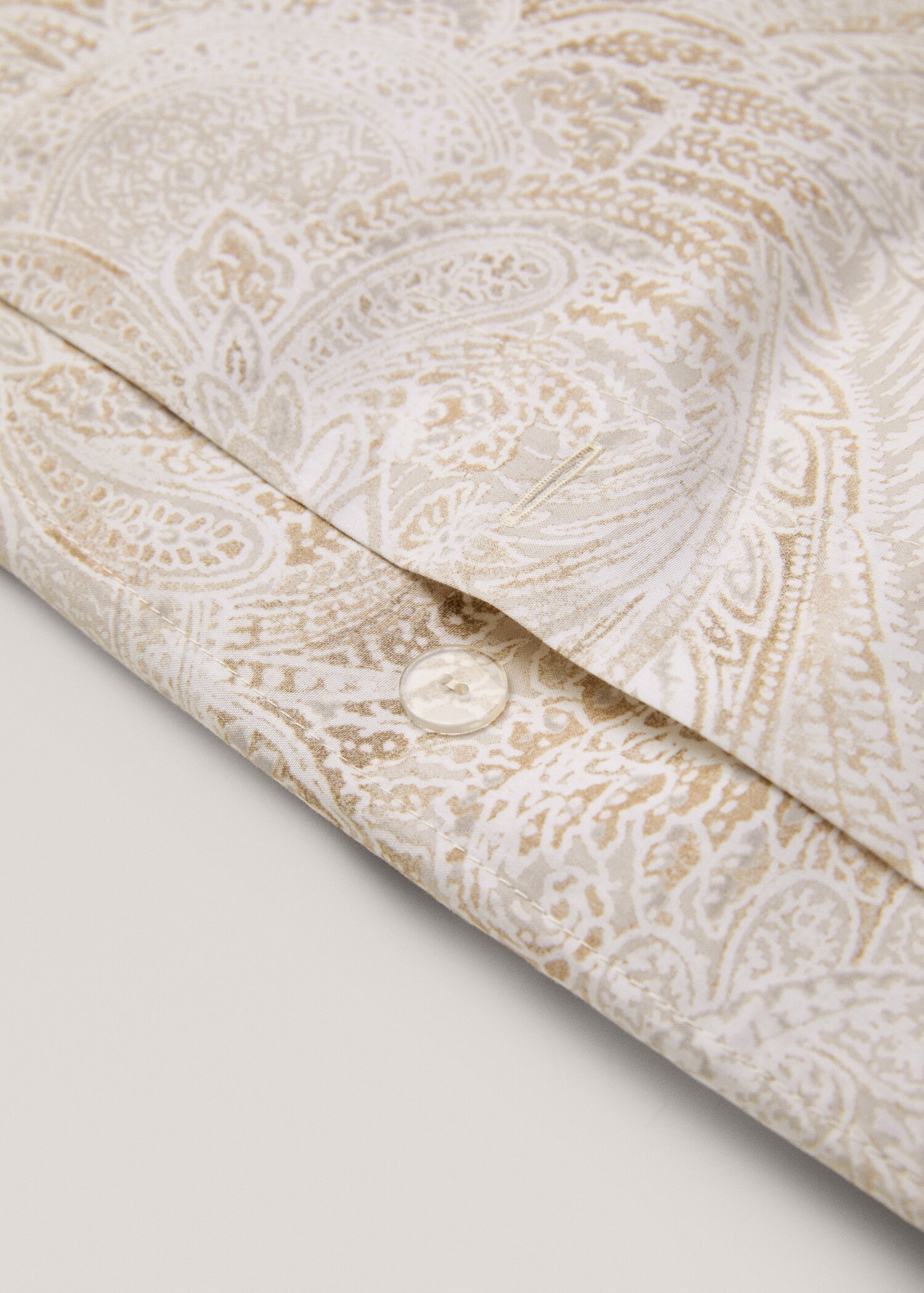 Percale cotton Paisley-print duvet cover for 150cm bed - Details of the article 3