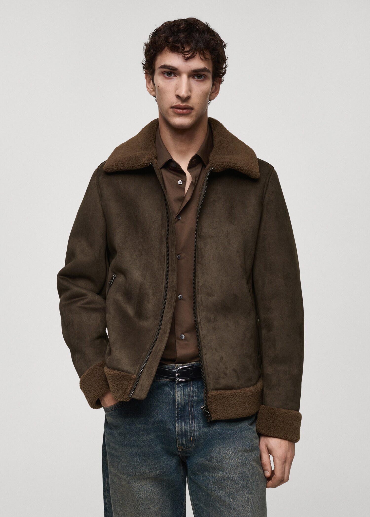 Veste double face effet daim - Plan moyen