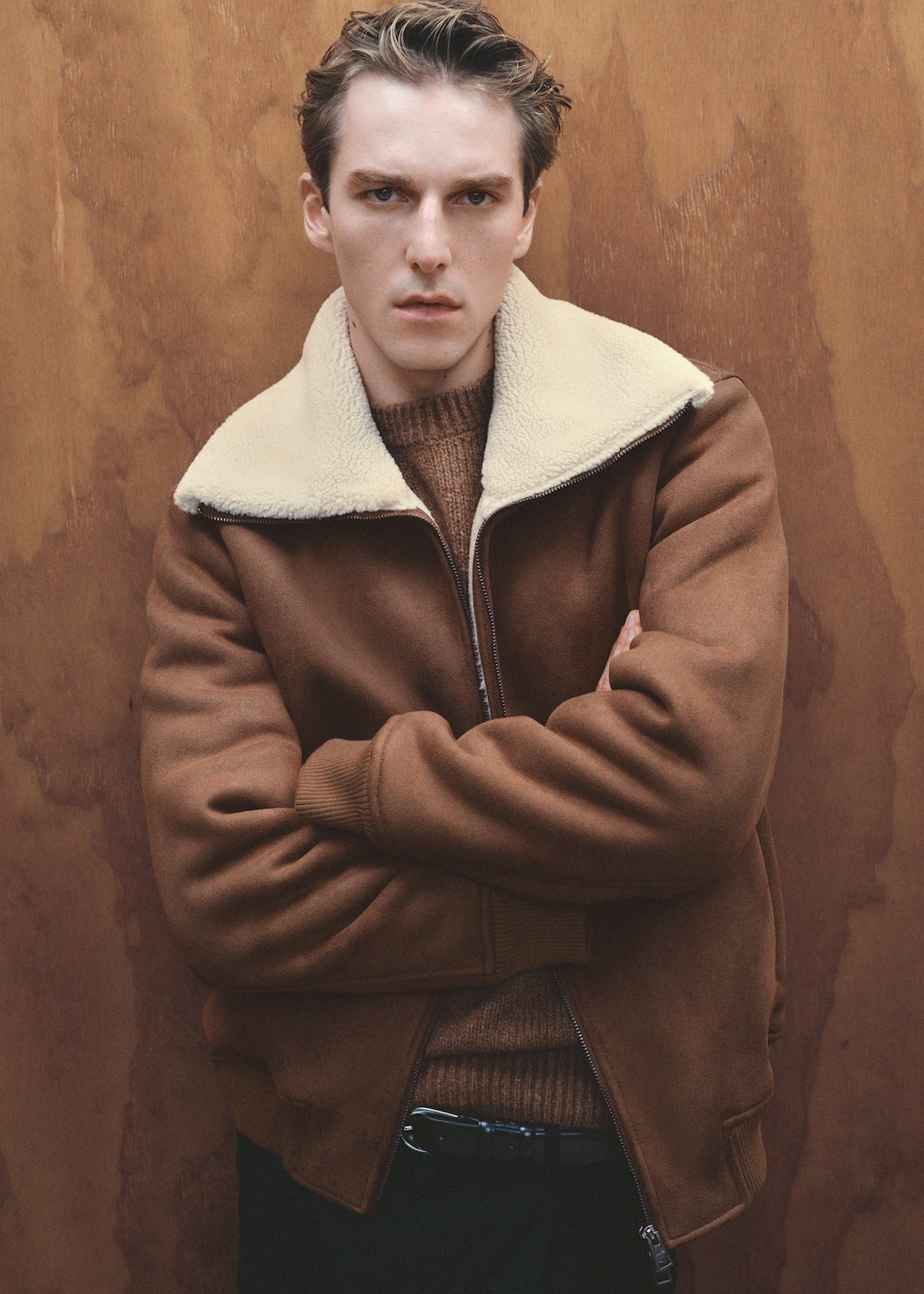 Shearling-lined jacket