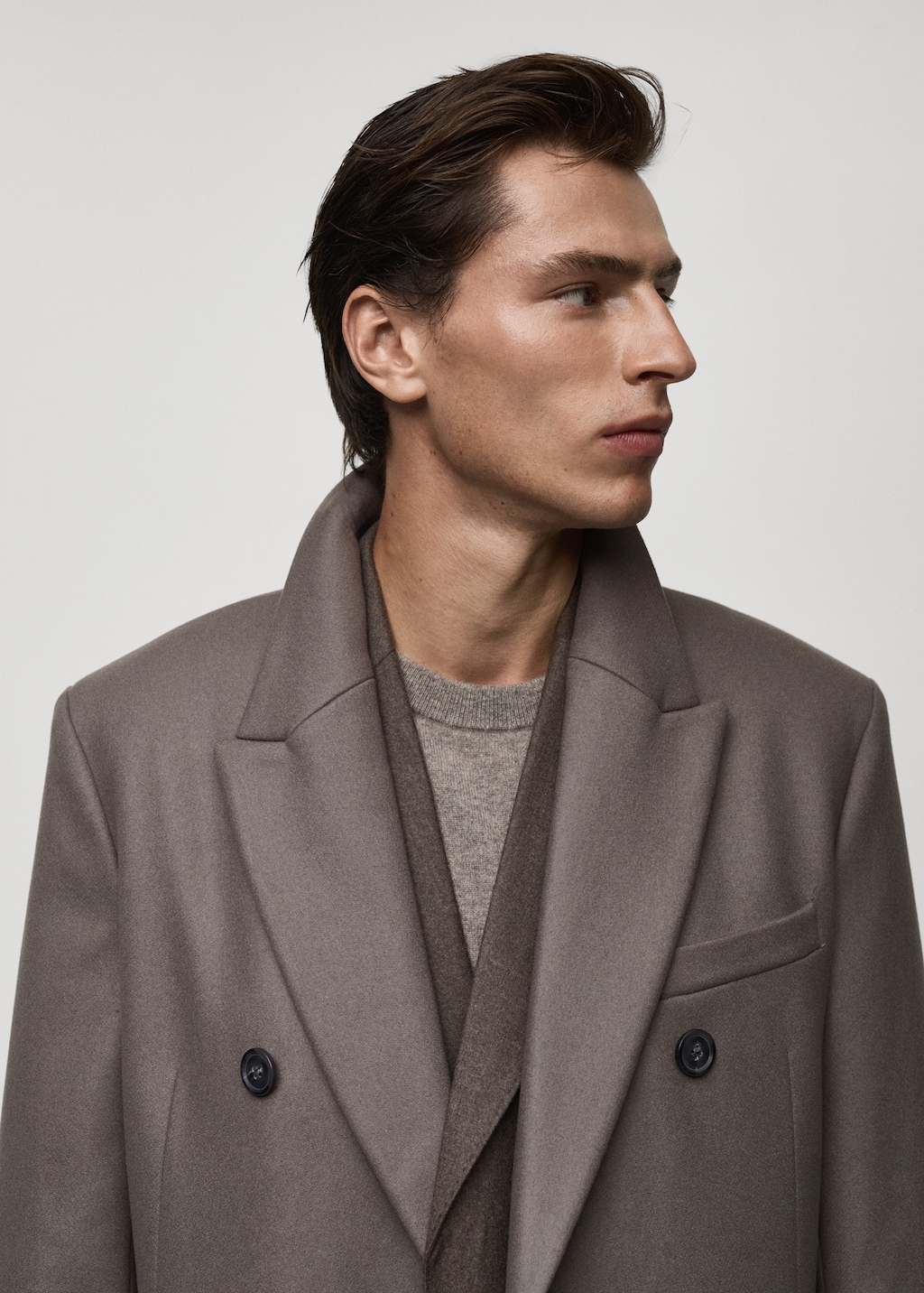 Double breasted coat men deals