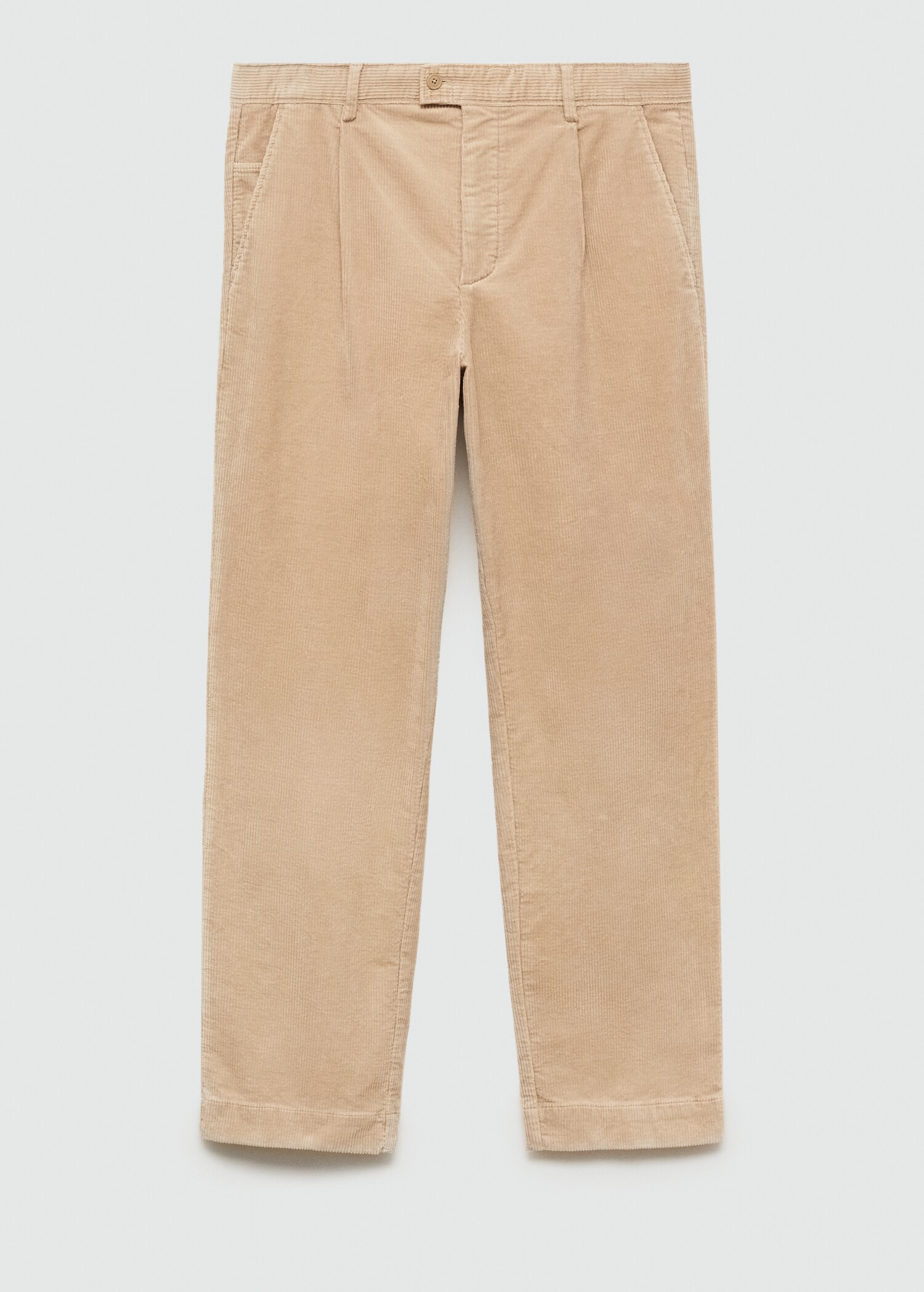 Corduroy straight-fit pants - Article without model