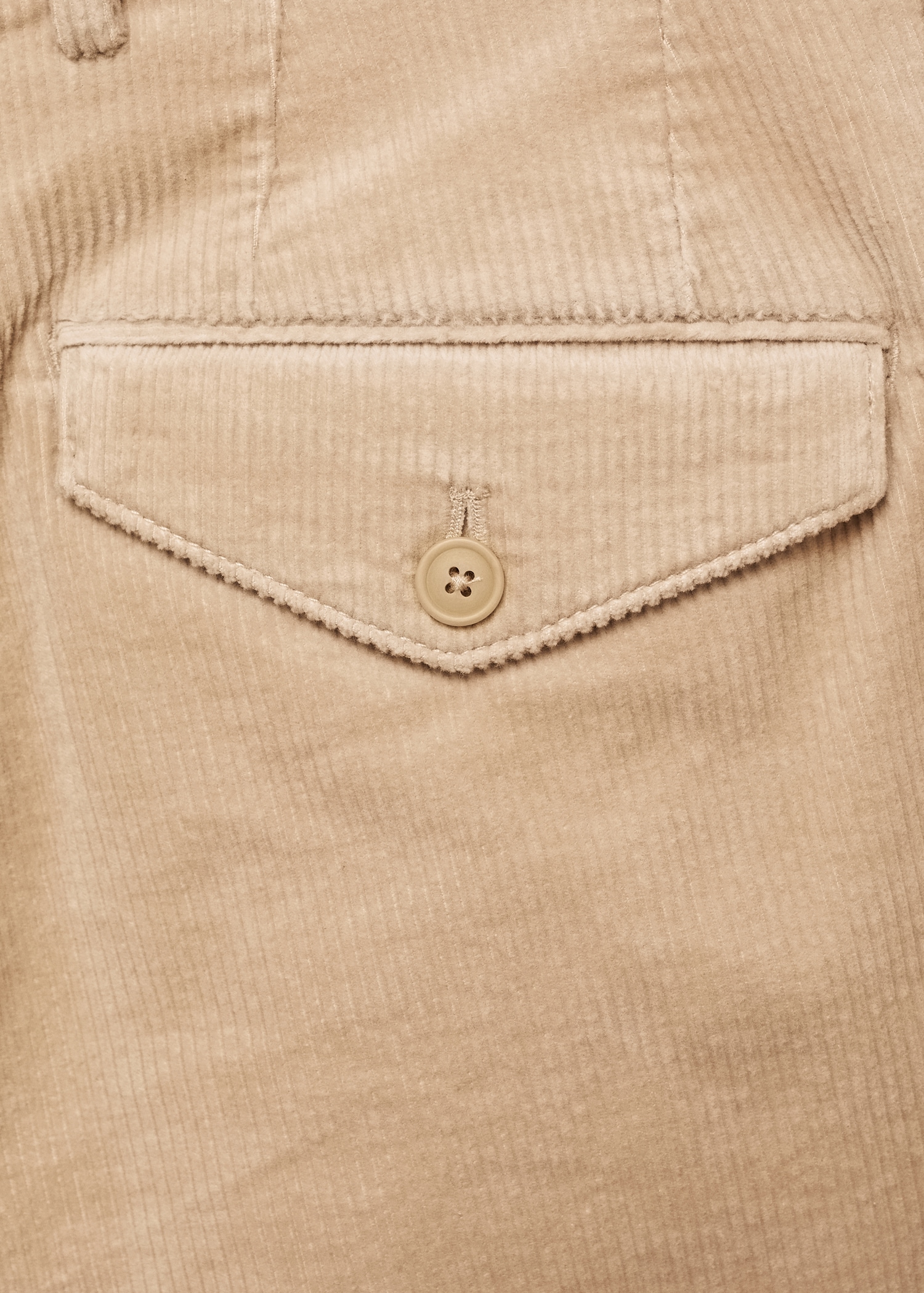 Corduroy straight-fit pants - Details of the article 0