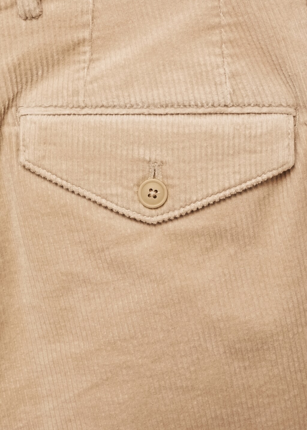 Corduroy straight-fit pants