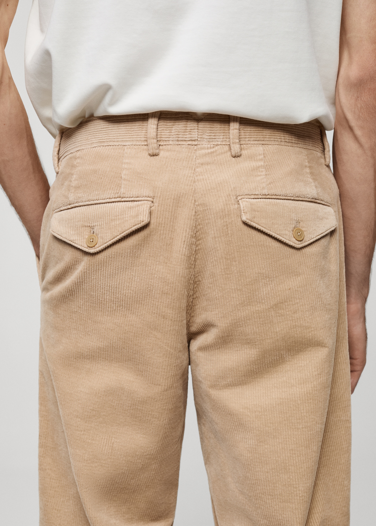 Corduroy straight-fit pants - Details of the article 6