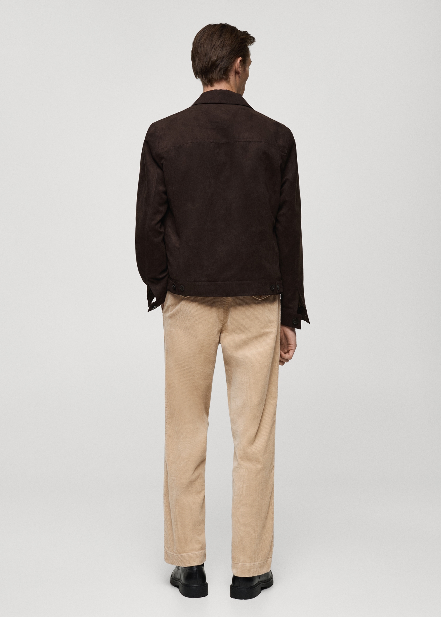 Corduroy straight-fit pants - Reverse of the article