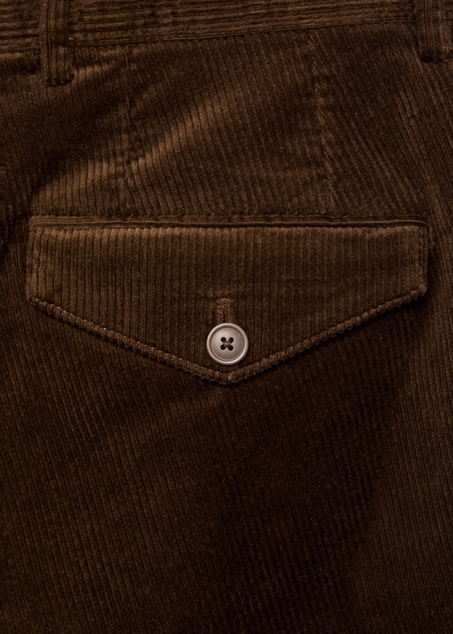 Corduroy straight-fit pants - Details of the article 0