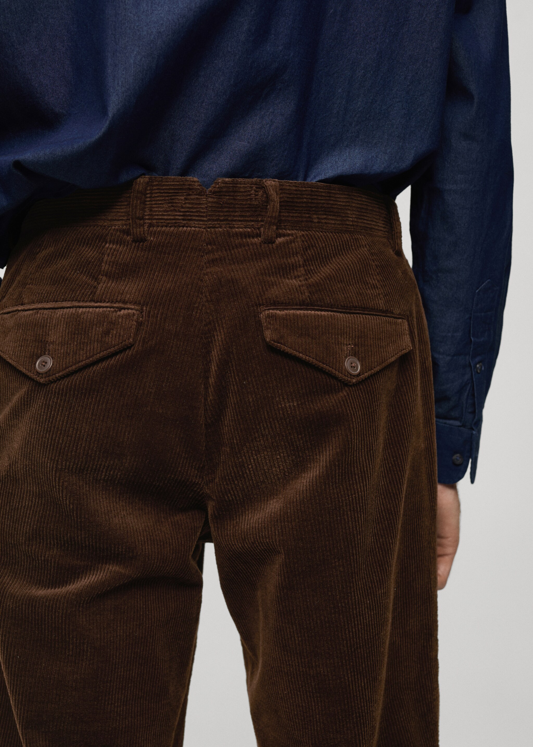 Corduroy straight fit pants  - Details of the article 6