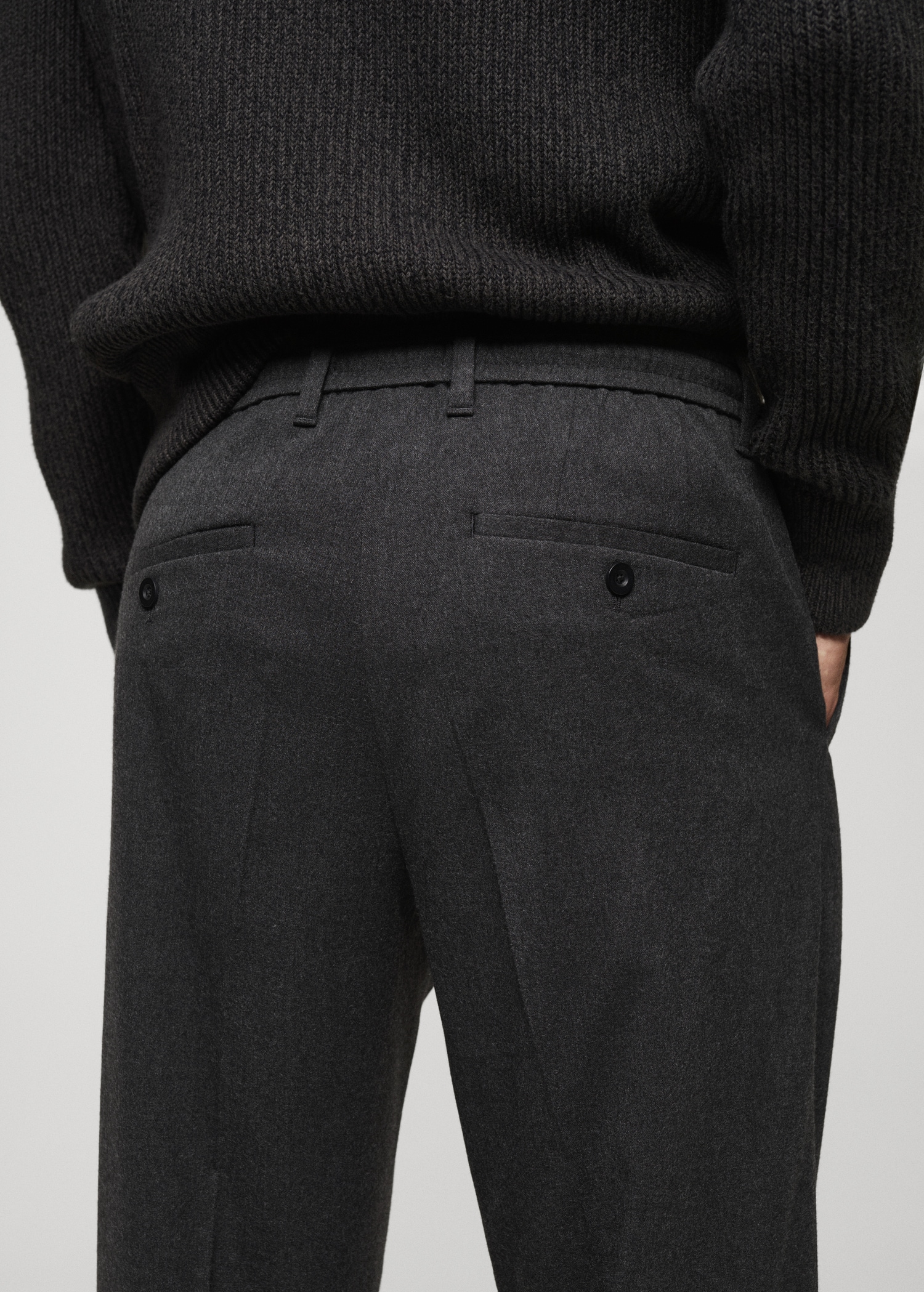 Pantalon regular fit pinces cordon - Détail de l'article 6