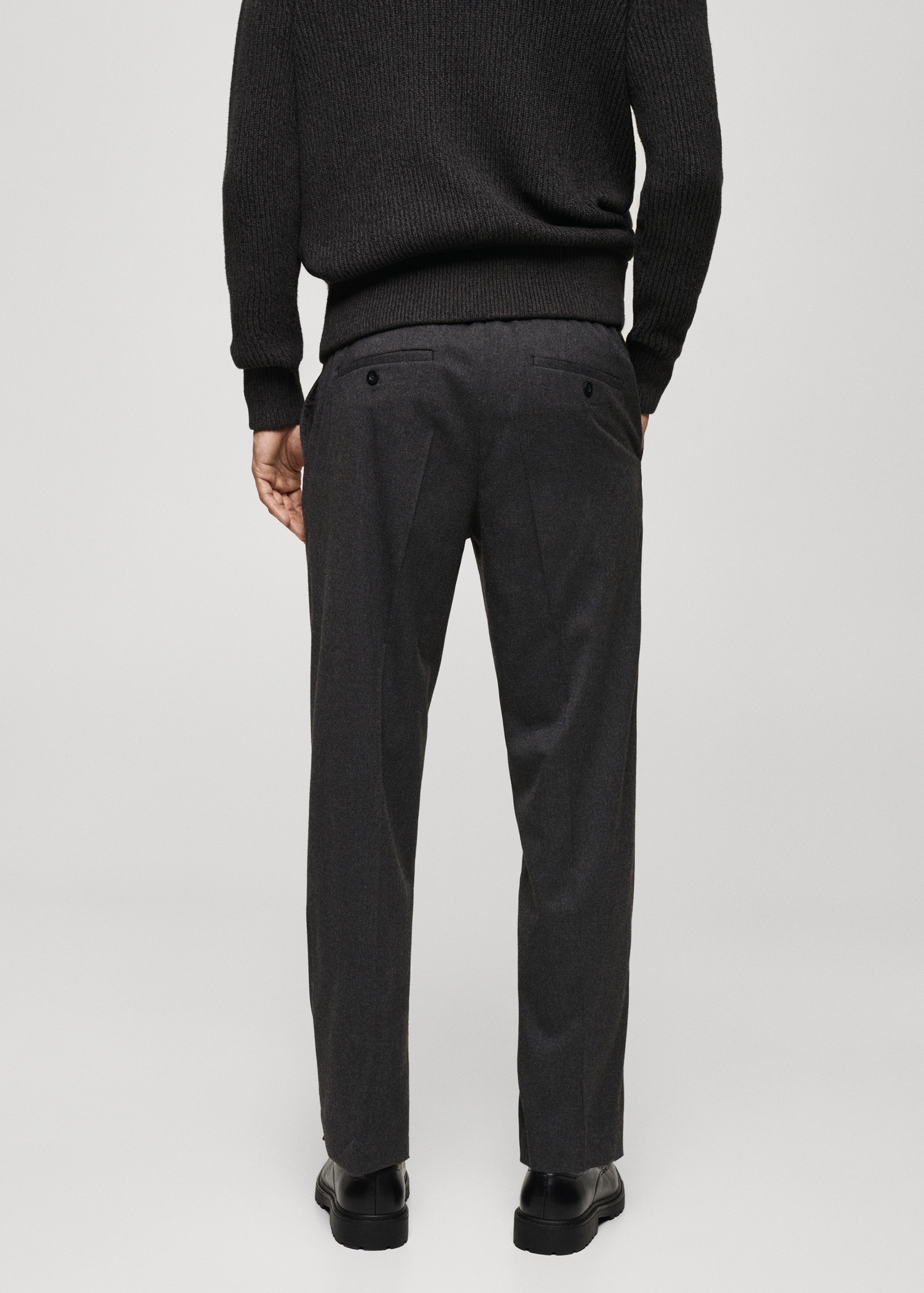 Pantalon regular fit pinces cordon - Verso de l’article