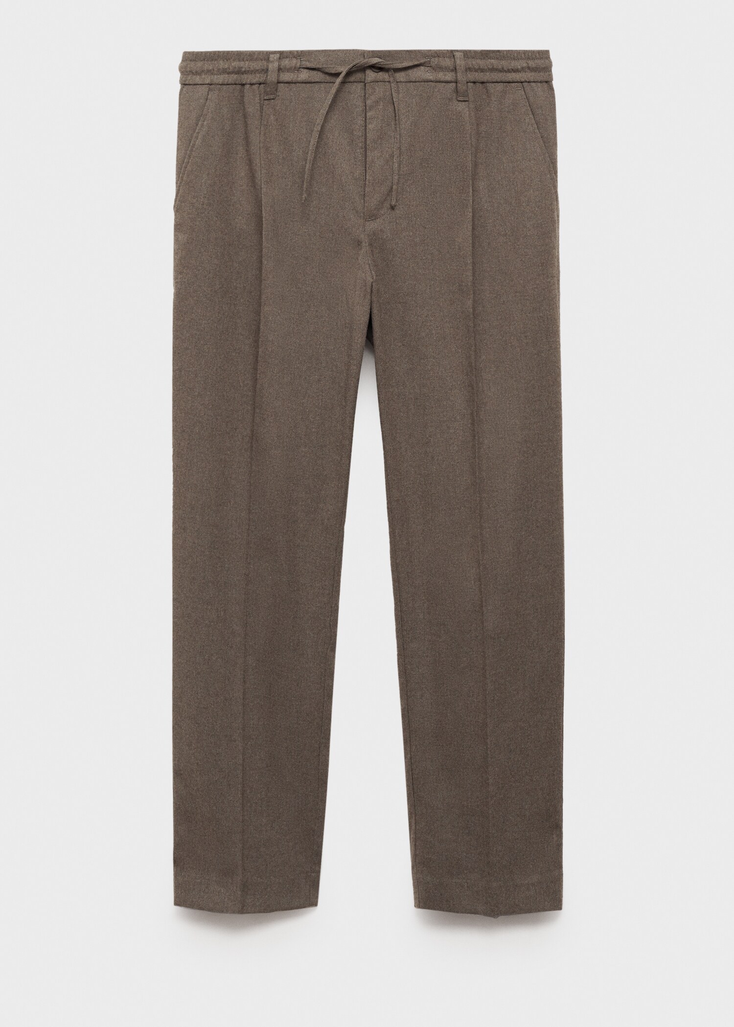 Pantalon regular fit pinces cordon - Article sans modèle